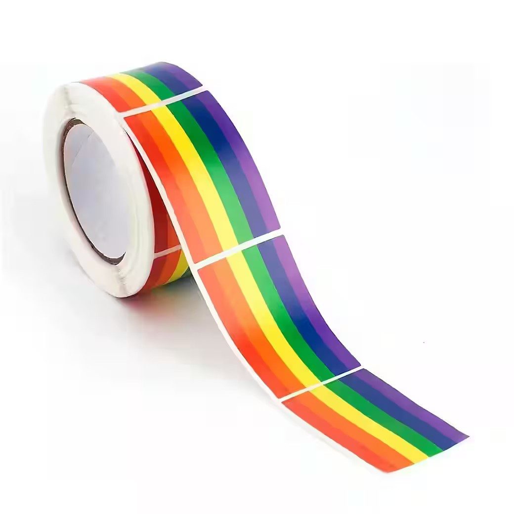 Ware aus aller Welt Sticker 250 LGBTQ+ Progress Flag Sticker 5x3 cm – selbstklebend CSD Aufkleber, (250-tlg)