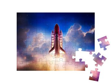 puzzleYOU Puzzle Space Shuttle beim Start zu einer Mission, 48 Puzzleteile, puzzleYOU-Kollektionen Weltraum, Universum