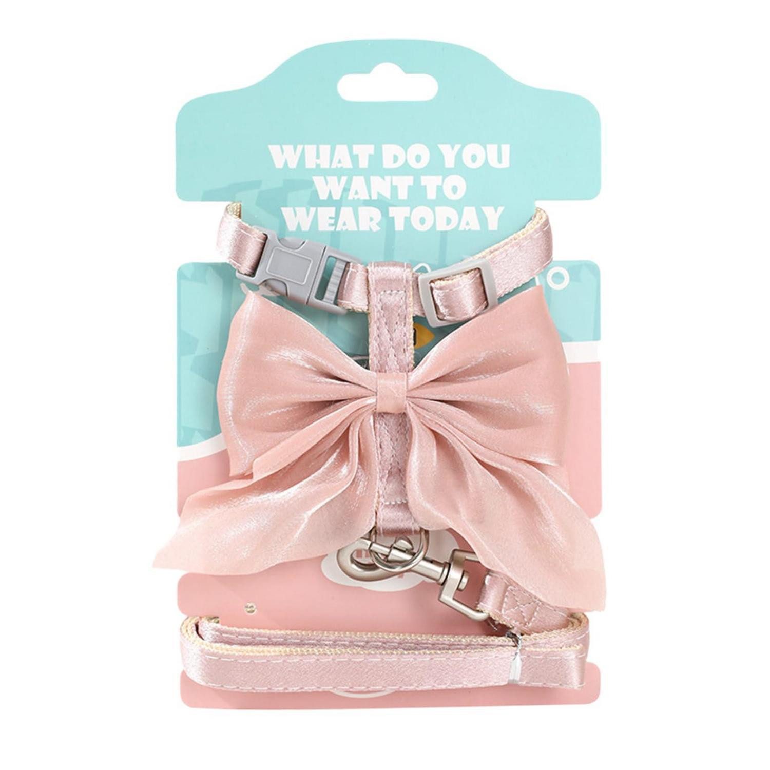 LuxusKollektion Hundeleine Katzengeschirr mit Leine Set Rosa M, Textil (1-tlg)