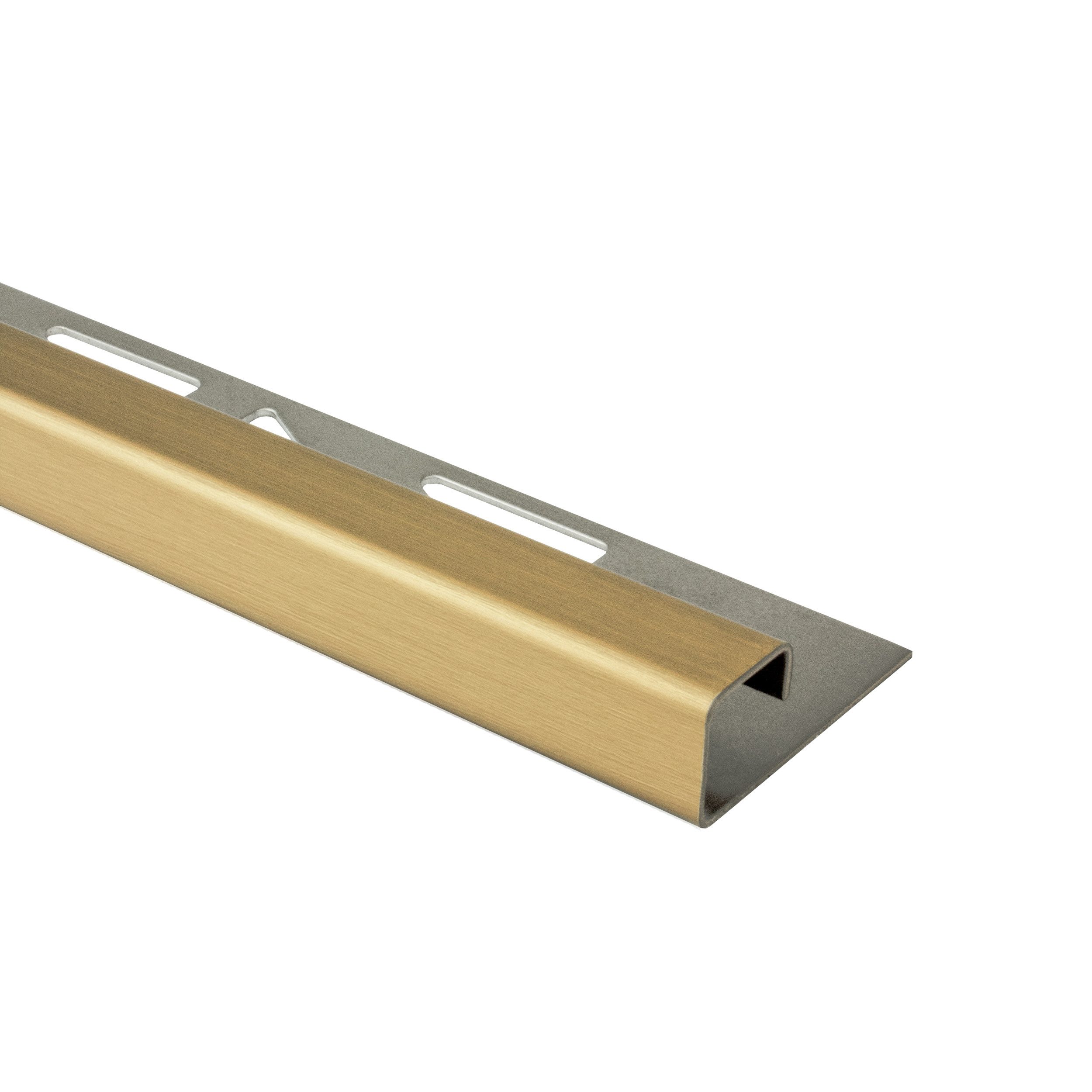 tktrading24 Abschlussprofil Quadrat Fliesenprofil Edelstahl V2A L250cm H10 gold gebürstet