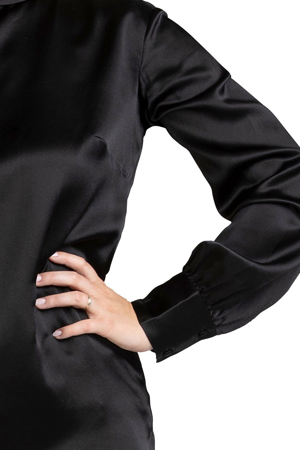 Posh Gear Seidenbluse Damen Bluse Satinoseta aus 100% Seide