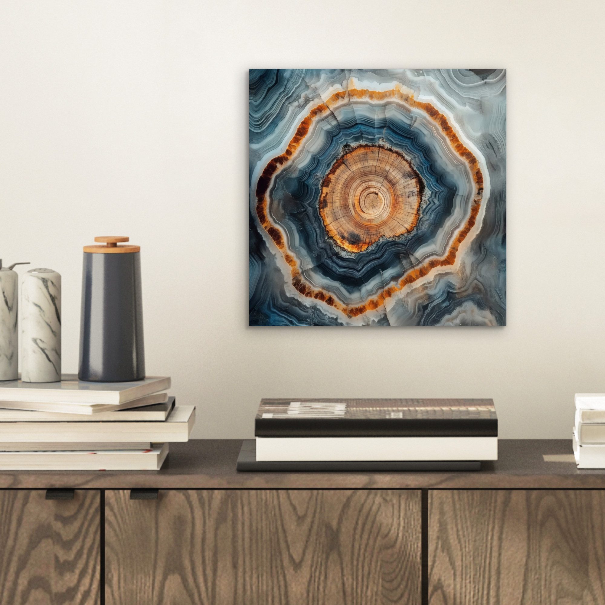 MuchoWow Metallbild Kreis - Ringe - günstig online kaufen