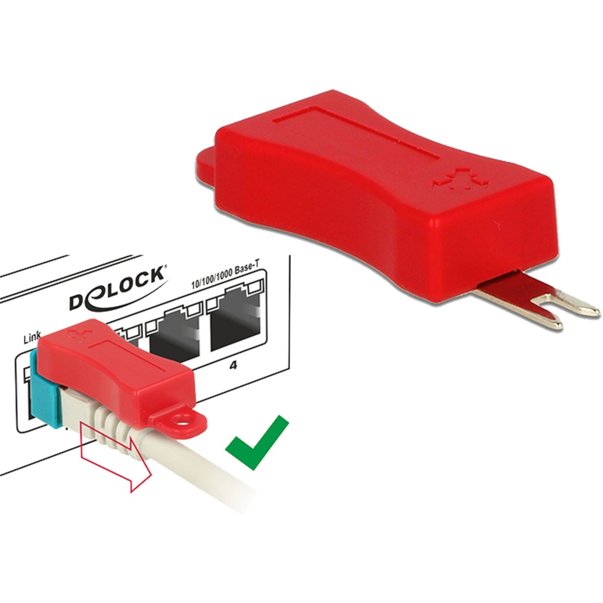 Halterung, Secure Netzwerk-Adapter Delock Clip, Stück) DeLOCK RJ45 (40