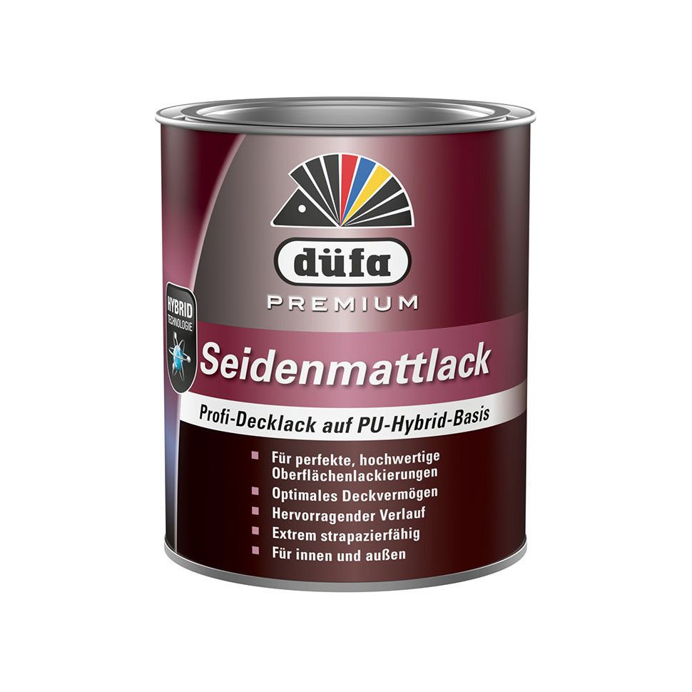 düfa Lack PREMIUM Seidenmattlack 750 ml matter Buntlack, Profi-Decklack mit Hybridtechnologie