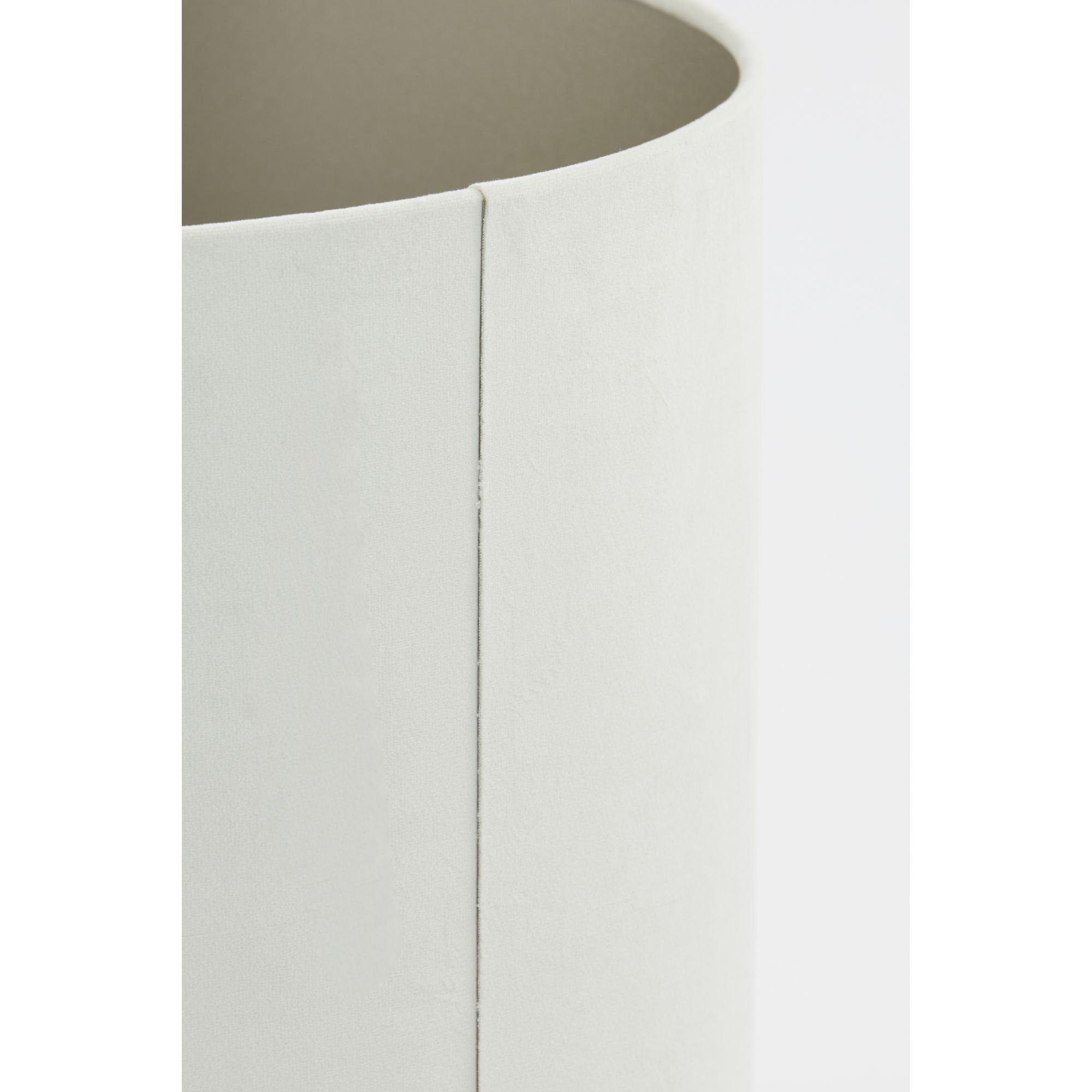 & Light Weiß Lampenschirm Lampenschirm Zylinder - - Velours Ø30x21cm Living