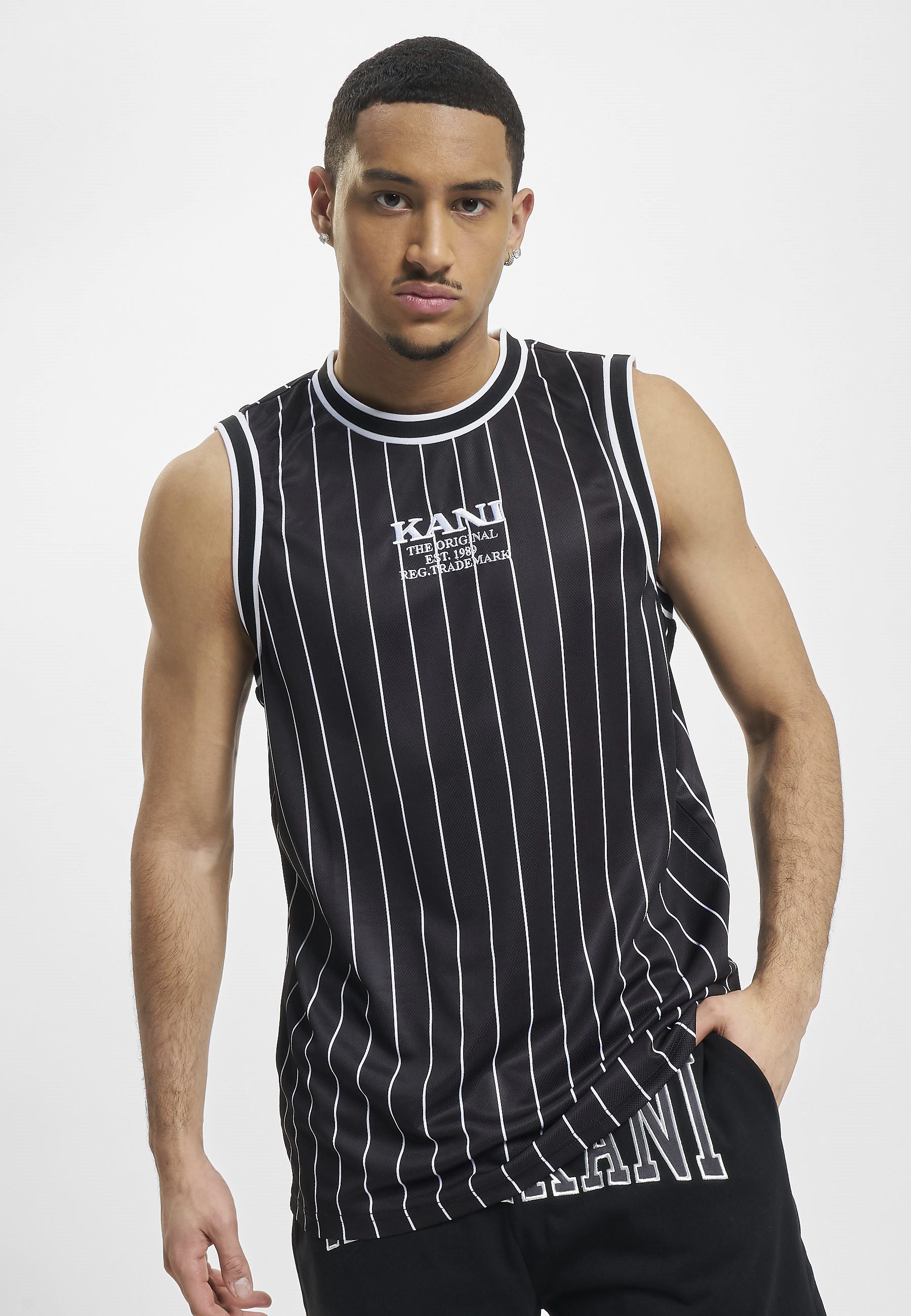 Karl Kani Tanktop Karl Kani Herren KM232-001-4 KK Retro Pinstripes Basketball Tank (1-tlg)