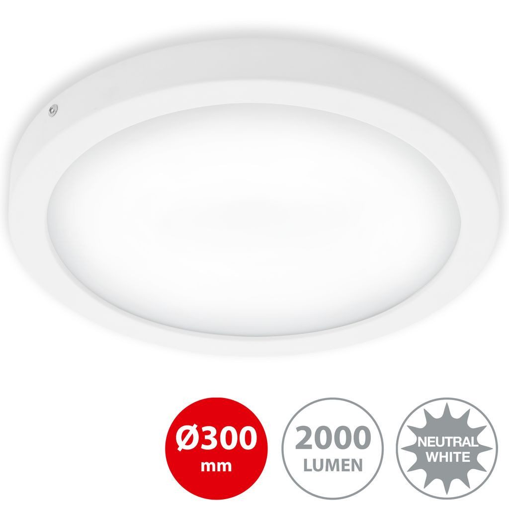 Briloner Leuchten LED Deckenleuchte 7141-416, LED fest integriert, 2700K - Extra-Warmweiß, Deckenlampe modern 21W 2.000lm 4000K IP20