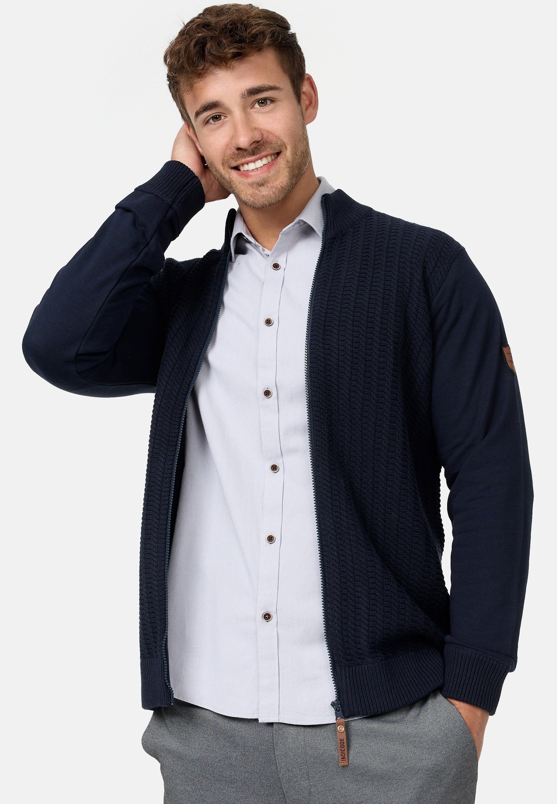 INDICODE Strickjacke Herren INCason Herrenstrickjacke
