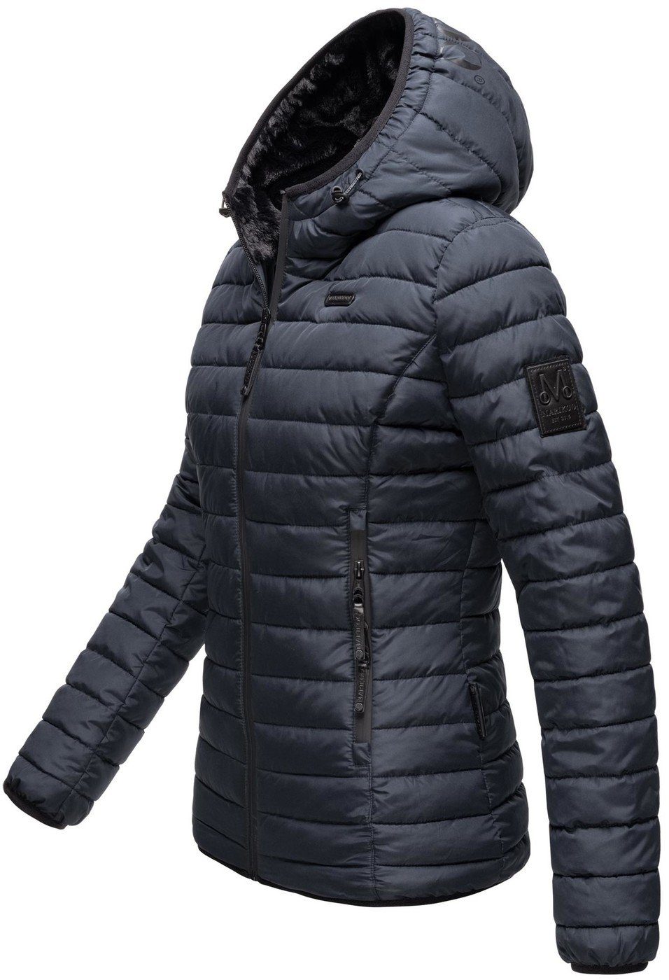 Marikoo Steppjacke Marikoo Jaylaa Damen Steppjacke B848 mit kuschlig weichem Teddyfell