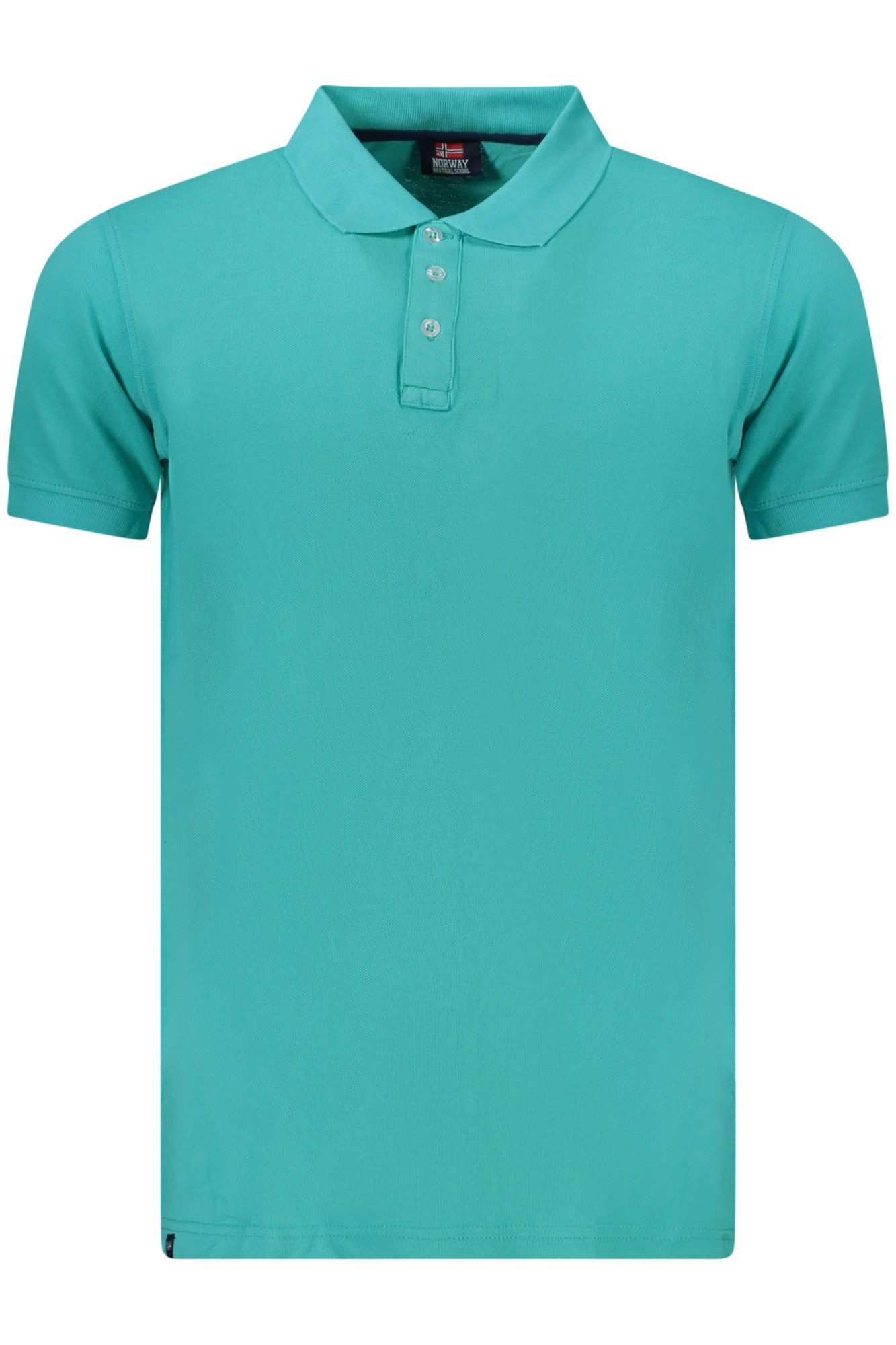 NORWAY 1963 Poloshirt Herren Kurzarm-Poloshirt Blau mit Applikation und 3