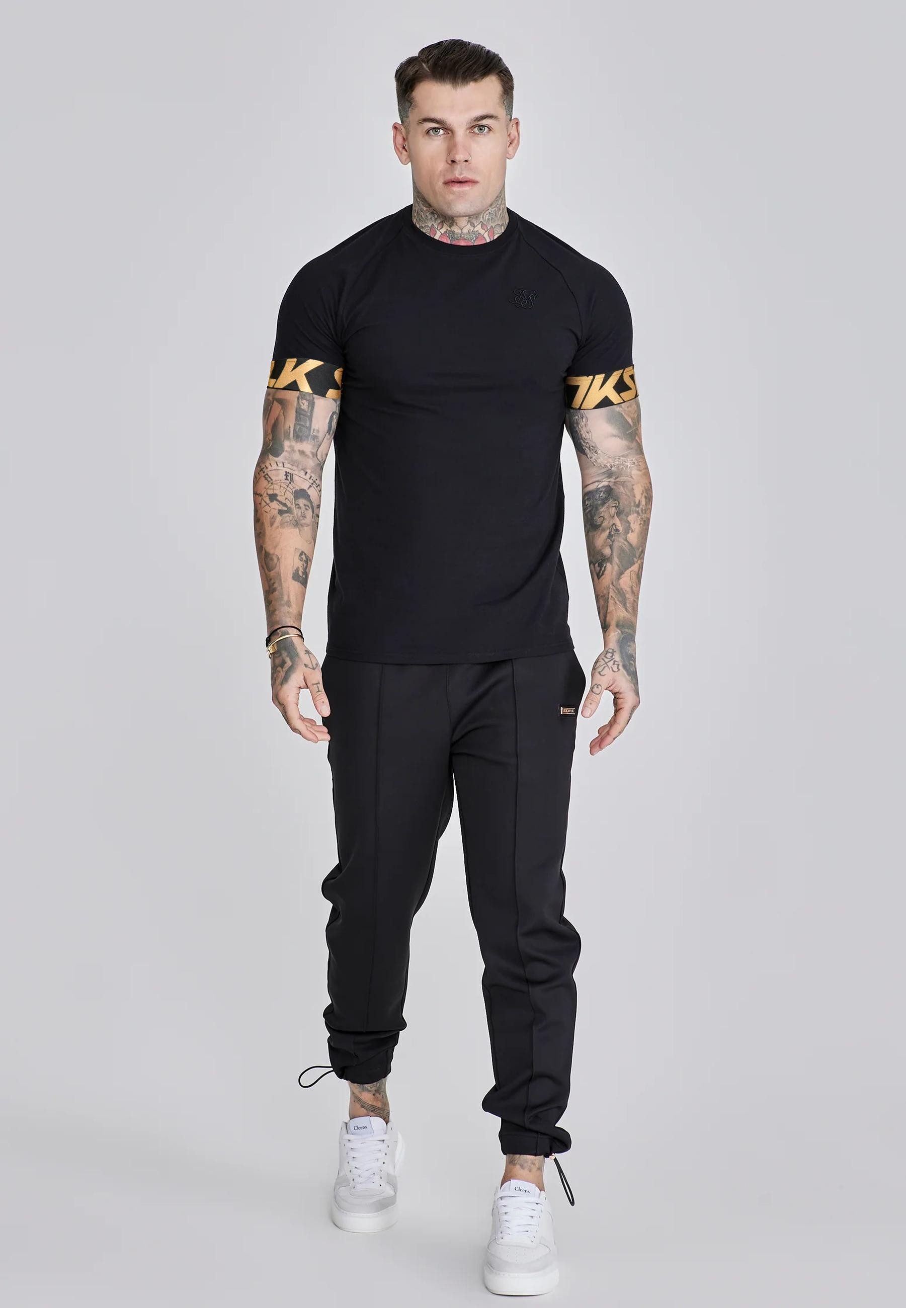Siksilk T-Shirt SikSilk Herren Schwarz Dynamic T-Shirt