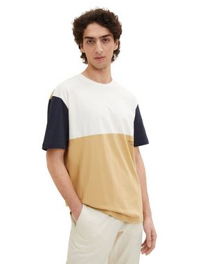 TOM TAILOR Denim T-Shirt COLORBLOCK (1-tlg) aus Baumwolle