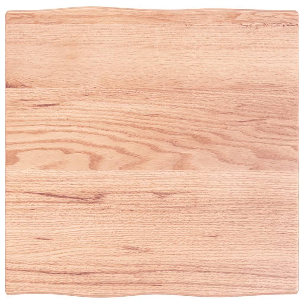 (1 furnicato 60x60x2 Behandelt Massivholz cm Tischplatte Eiche St) Baumkante