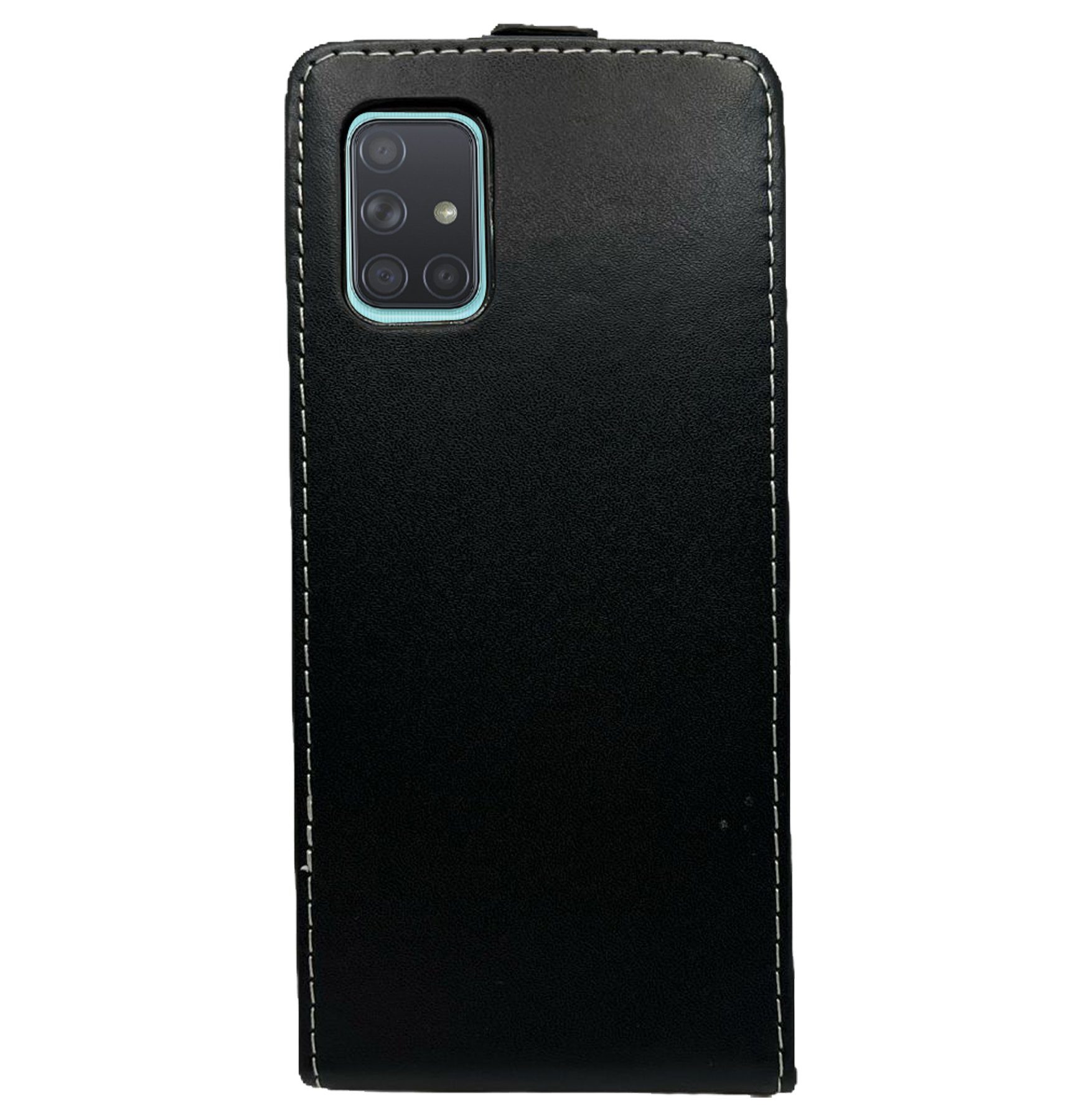 cofi1453 Handyhülle Flip Case Samsung Galaxy A71 5G (A716F) Schwarz, Schutzhülle Handy Flip Cover Klapptasche Schwarz