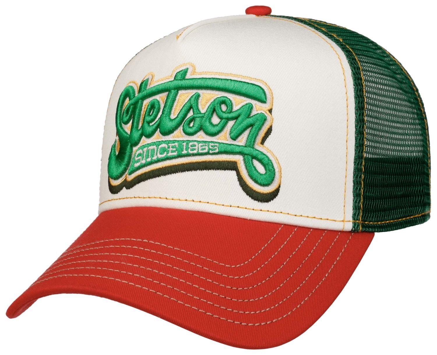 Stetson Baseball Cap Trucker Cap Logo-Lettering mit Netzeinsatz