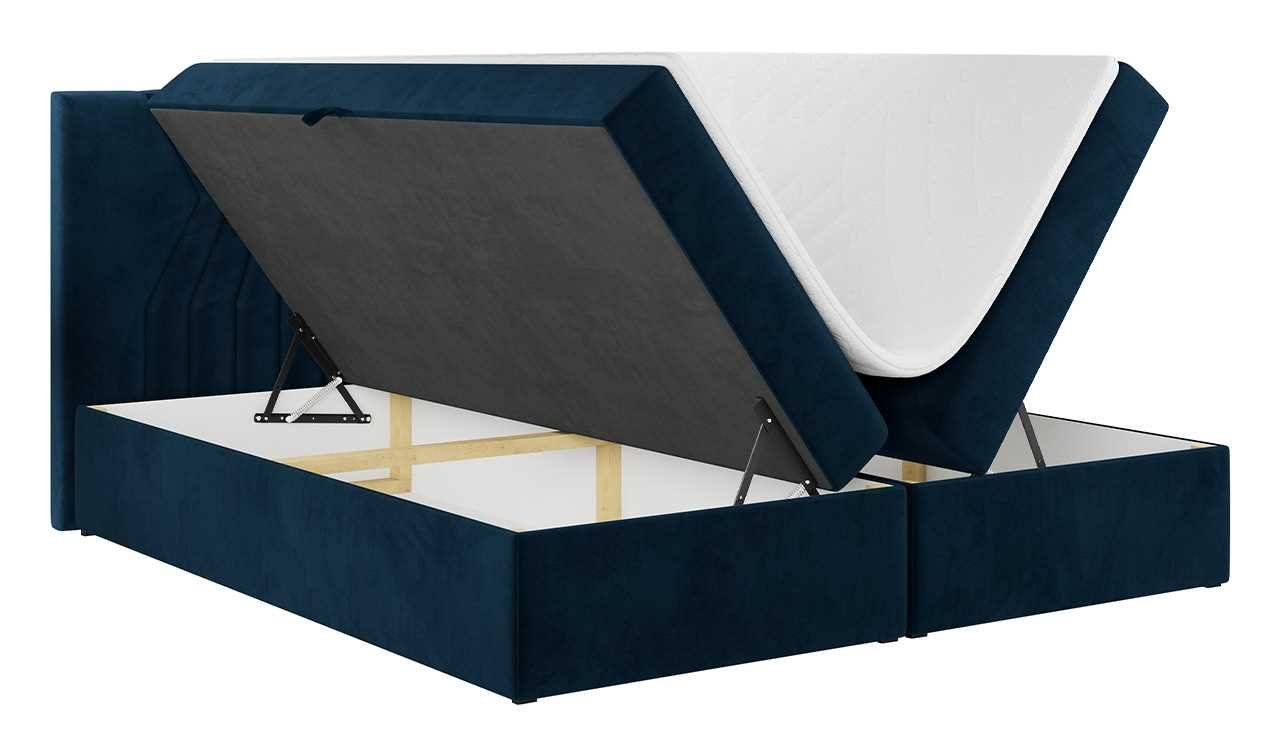 MKS MÖBEL Boxspringbett Schlafzimmer, STELLE Modern 2, Multipocket-Matratze, Praktisch Doppelbett, für