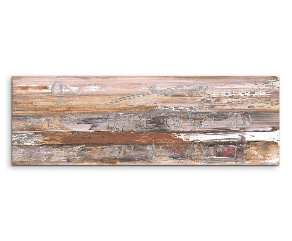 Sinus Art Panoramabild Auf Leinwand – 120x40 Cm, Abstrakt Acryl Mit Pinsel IV