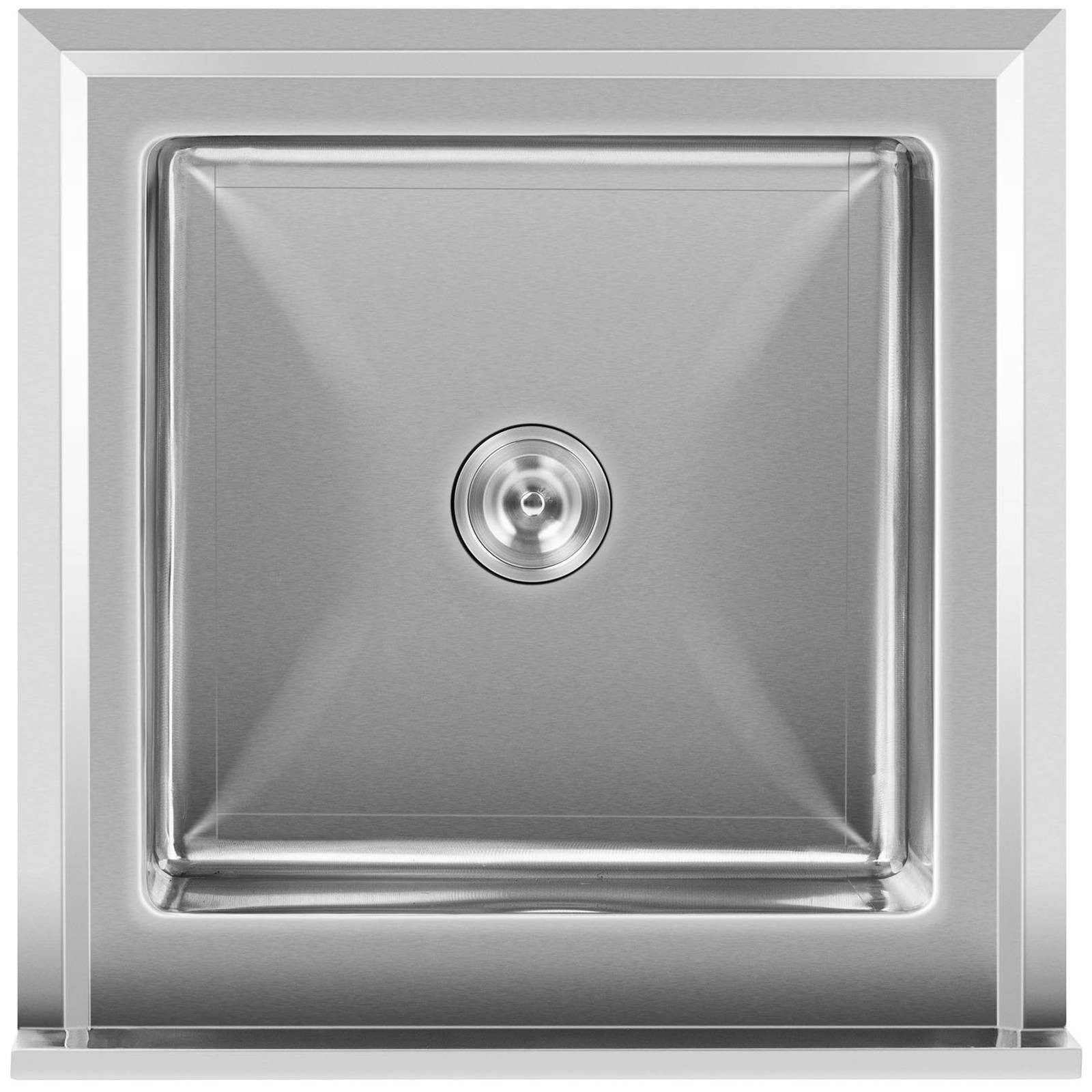 Royal Catering Spülenschrank Spültisch 70 x 70 cm Spülbecken Edelstahlspüle Gastrospüle mit Regal verschiedene Größen