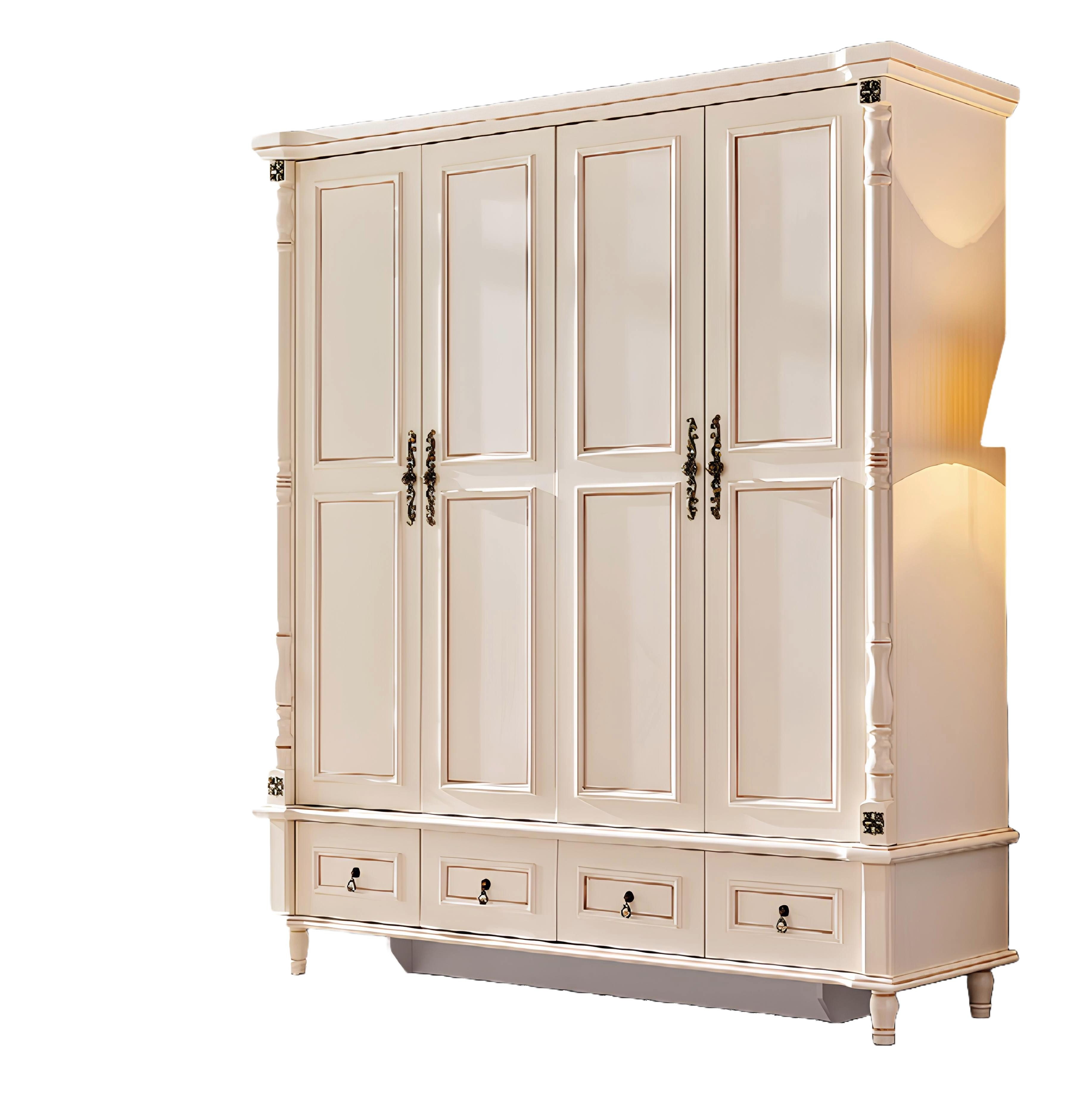 Kleiderschrank Schrank im Barockstil aus Holz für klassische Schlafzimmer.