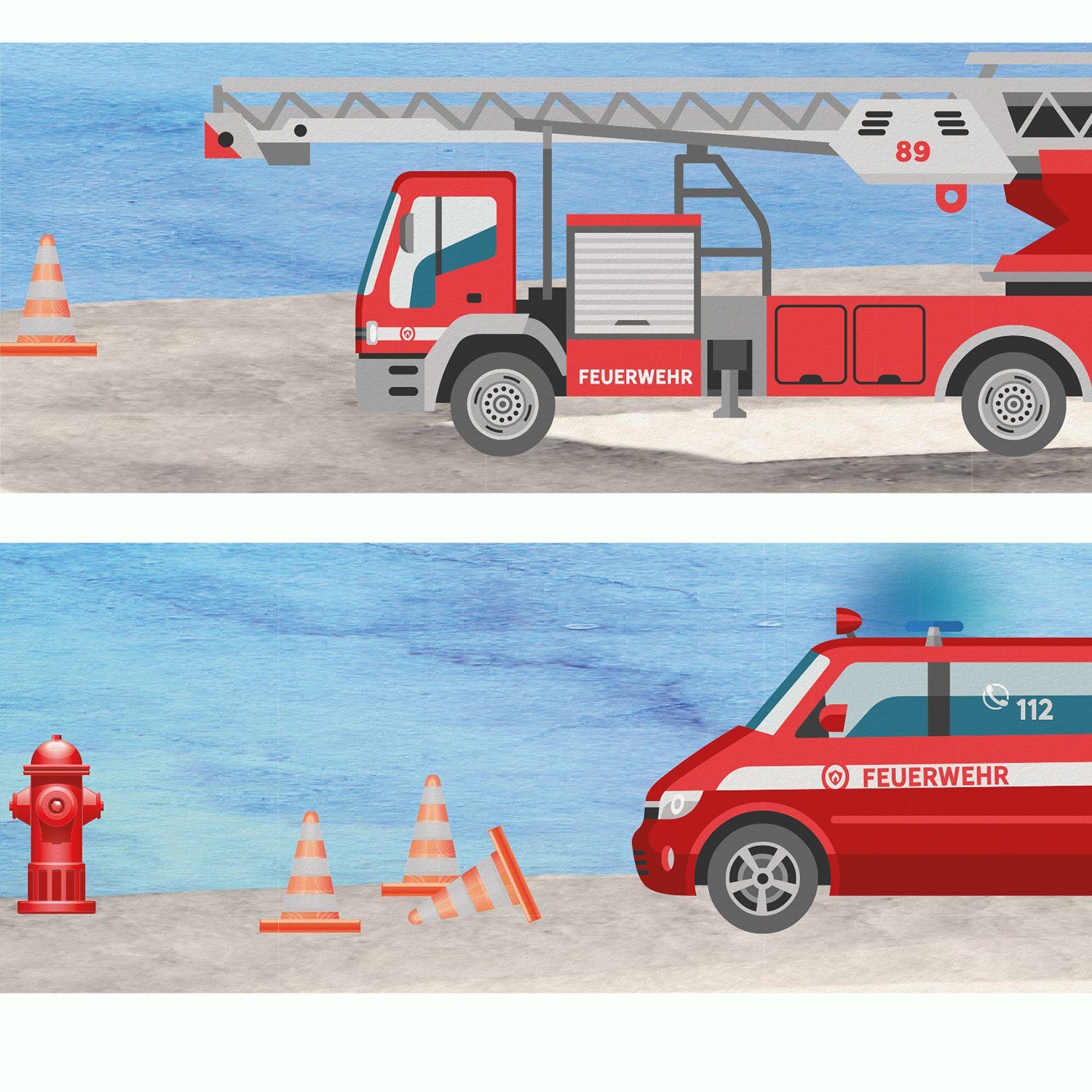 Sunnywall Bordüre Feuerwehr (Bordüre - 400 cm), Auto, Feuerwehr, (1 St), ho günstig online kaufen