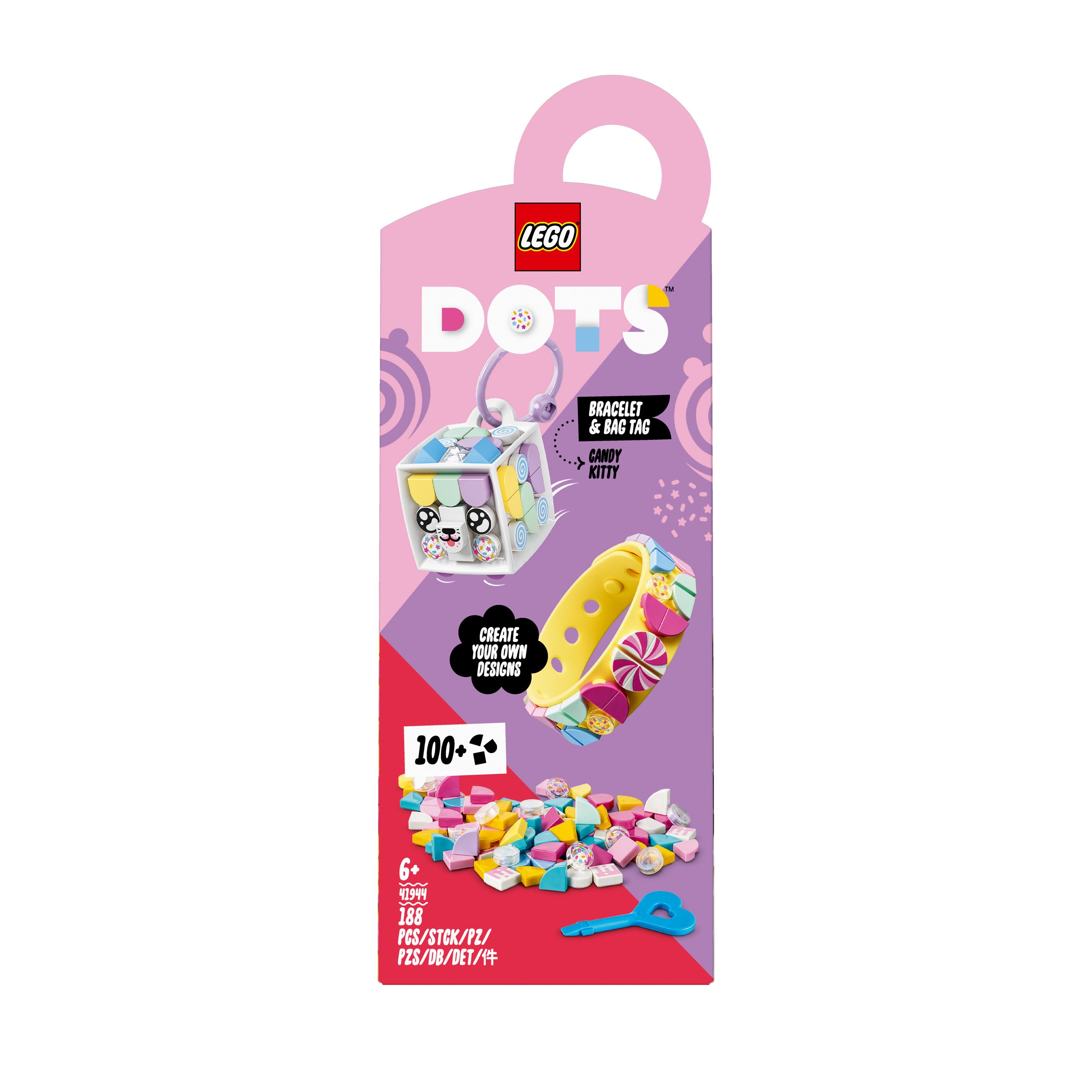LEGO® Konstruktions-Spielset 41944 Candy Kitty Armband & Taschenanhänger, (188 St)