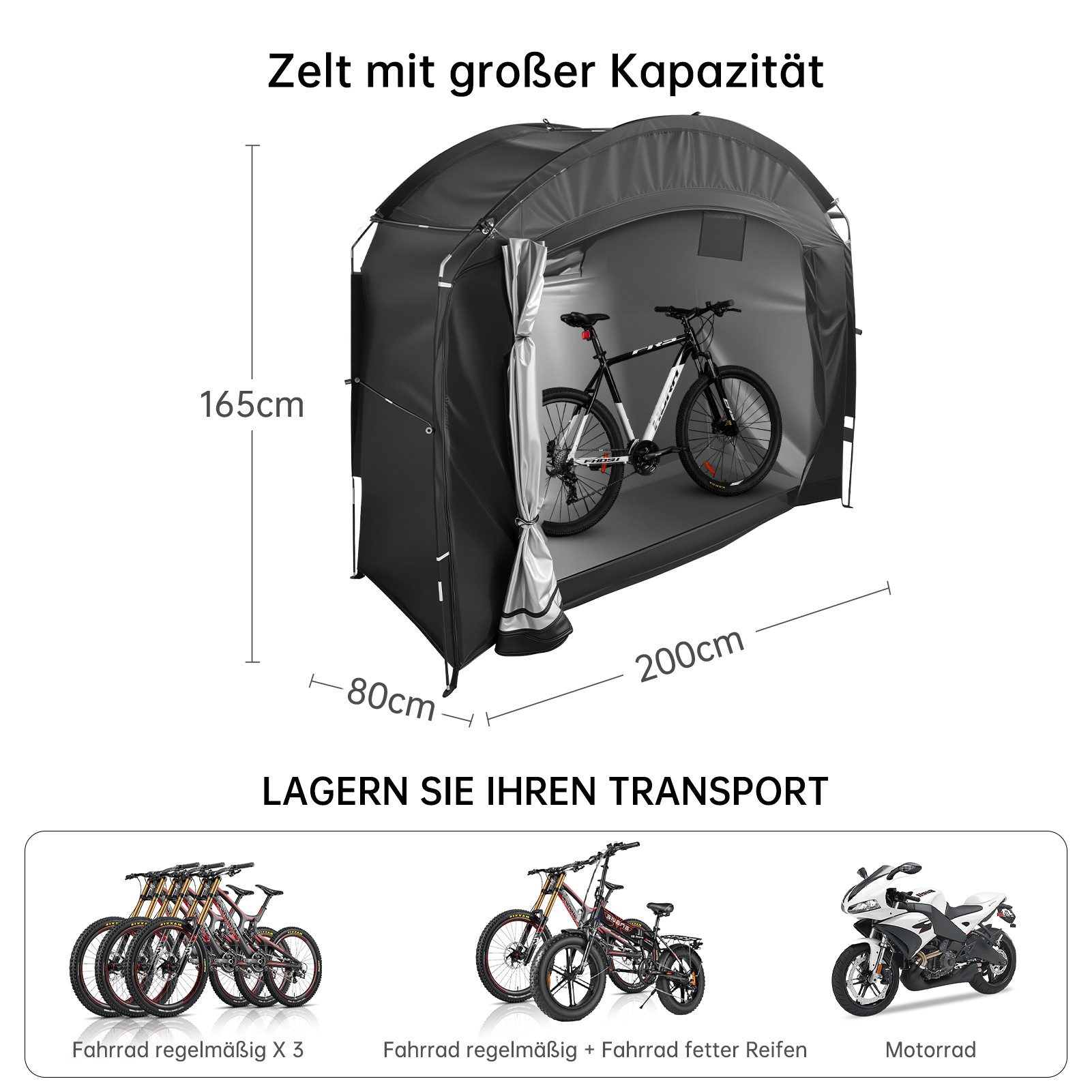SEHAUSEU Gerätezelt Fahrradzelt Fahrrad Garage Faltzelt günstig online kaufen
