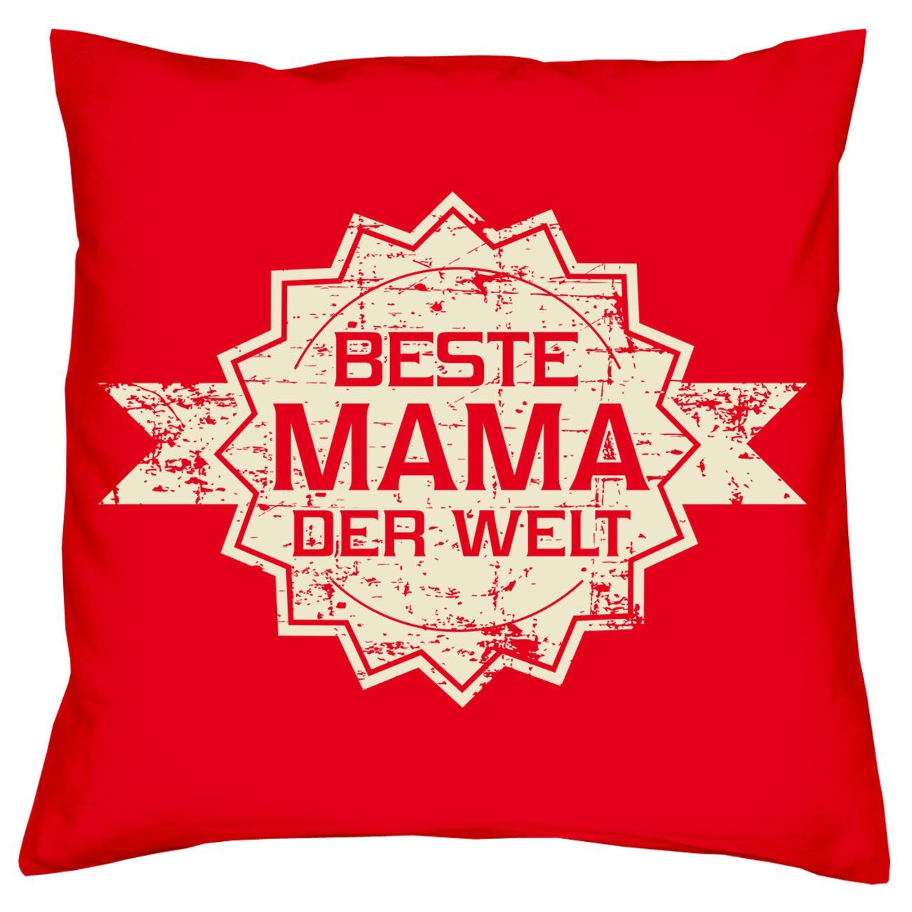 Dekokissen Mama der Sleep, & Beste Stern Socken Sprüche Geschenk Kissen Geburtstagsgeschenk rot Soreso® Welt