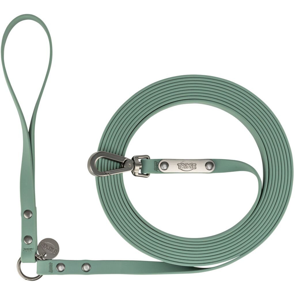 TRIXIE Schleppleine CityStyle Schleppleine - salbei - 5 m/13 mm, Gurtband von TRIXIE