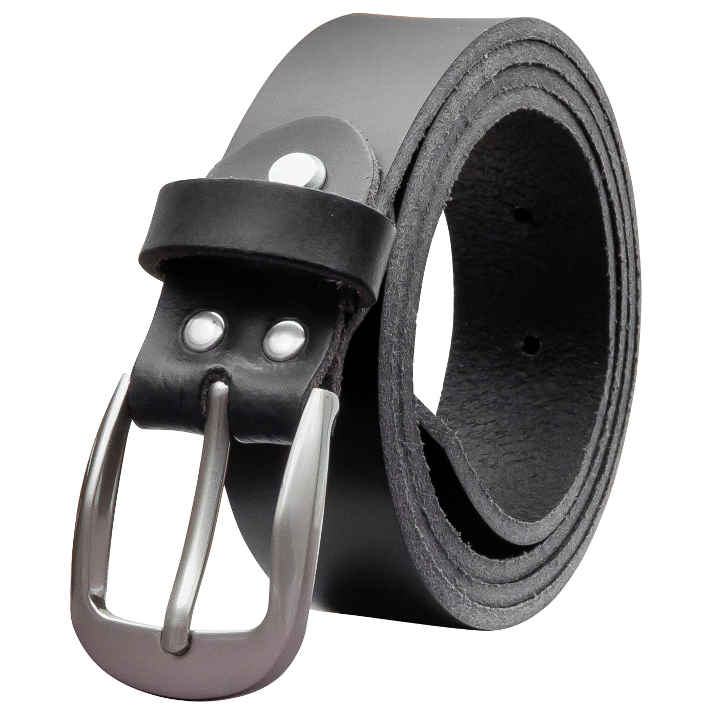 Ledergürtel OM32-PL-Schwarz