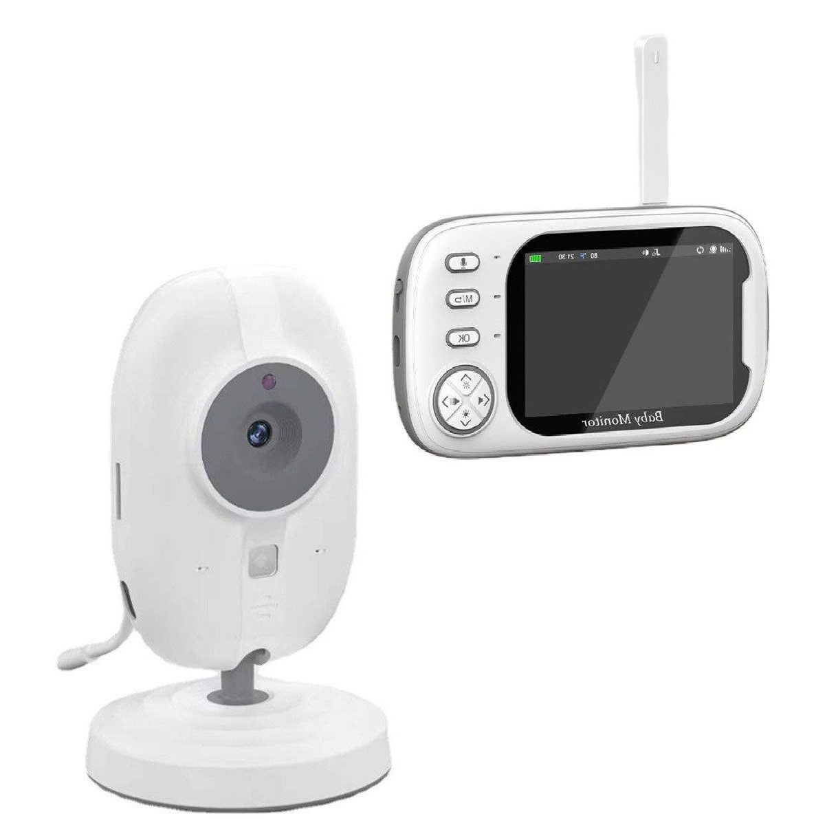 Babyphone Babyphone mit Kamera 3,5" Sprachsteuerung, Nachtsicht