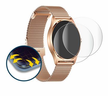 BROTECT Full-Screen Schutzfolie für Xcoast X-Watch Joli XC Pro, Displayschutzfolie, 2 Stück, 3D Curved klar