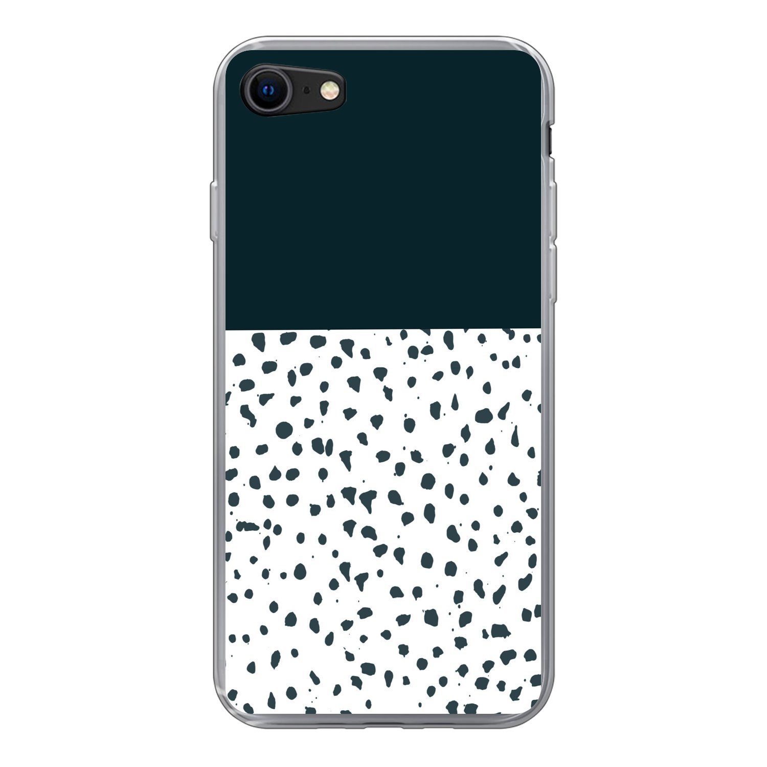 Handyhülle für Apple iPhone 7 Polka dots - Schwarz - Weiß