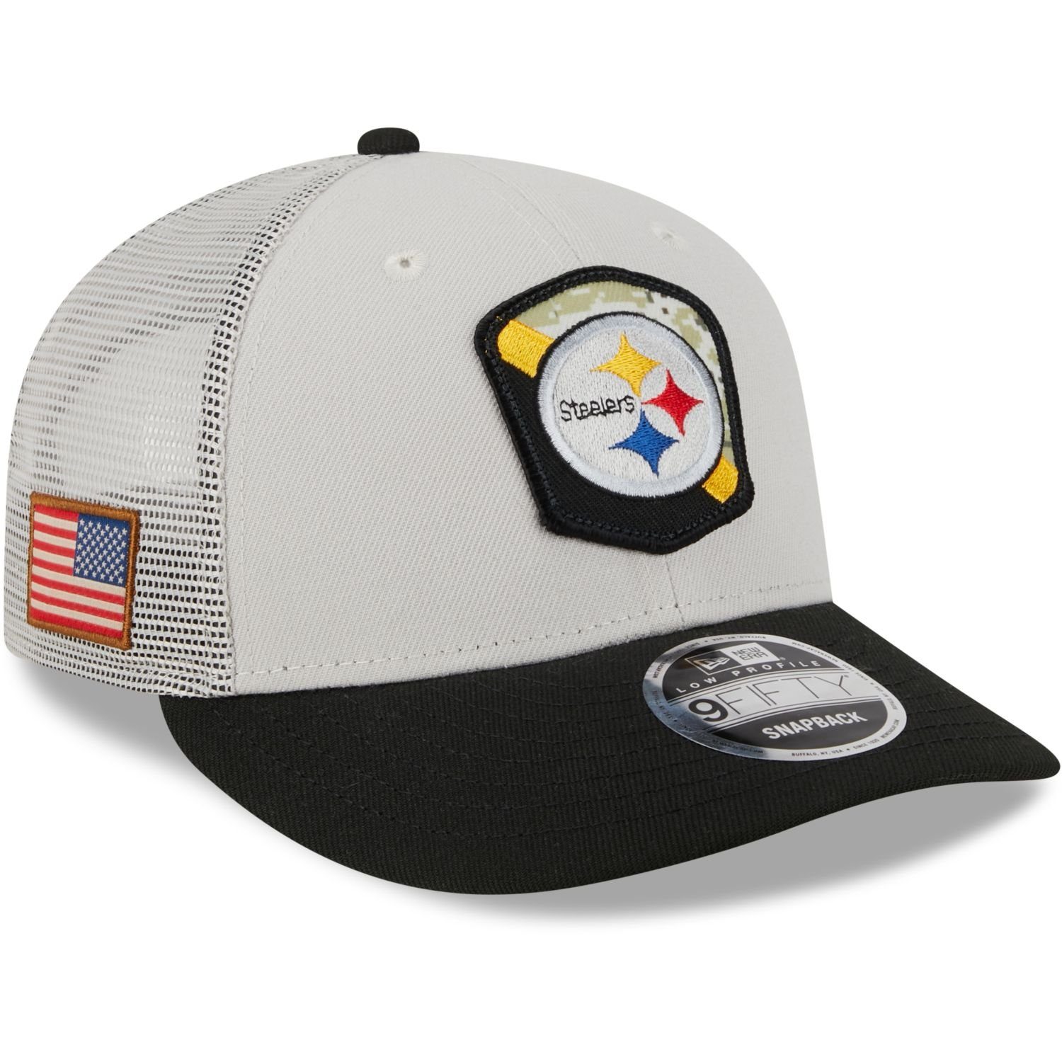 New Era Snapback Cap 9Fifty Low Profile Snap NFL Salute to Service Pittsburgh Steelers