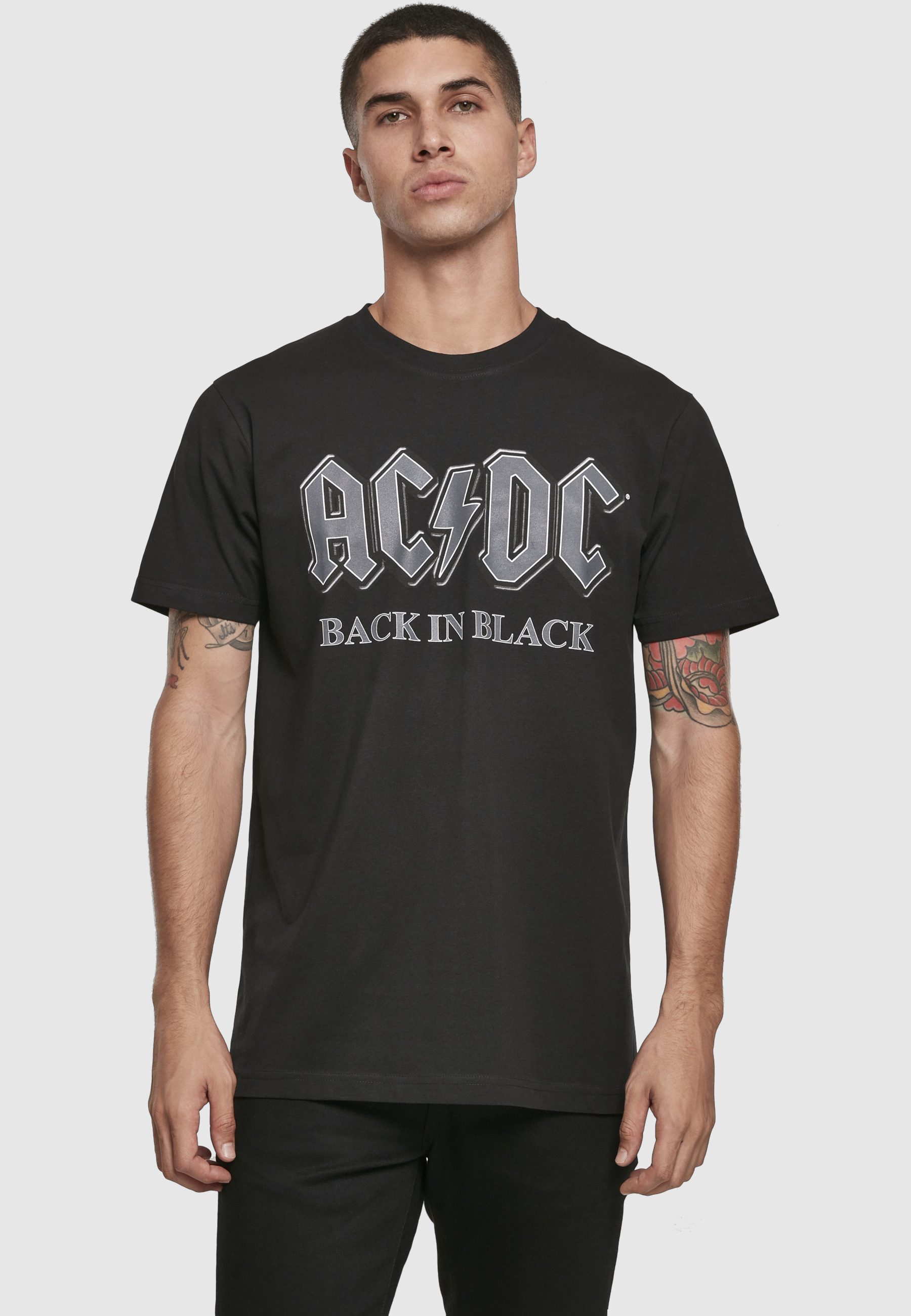 Merchcode T-Shirt Merchcode Herren ACDC Back In Black Tee (1-tlg)