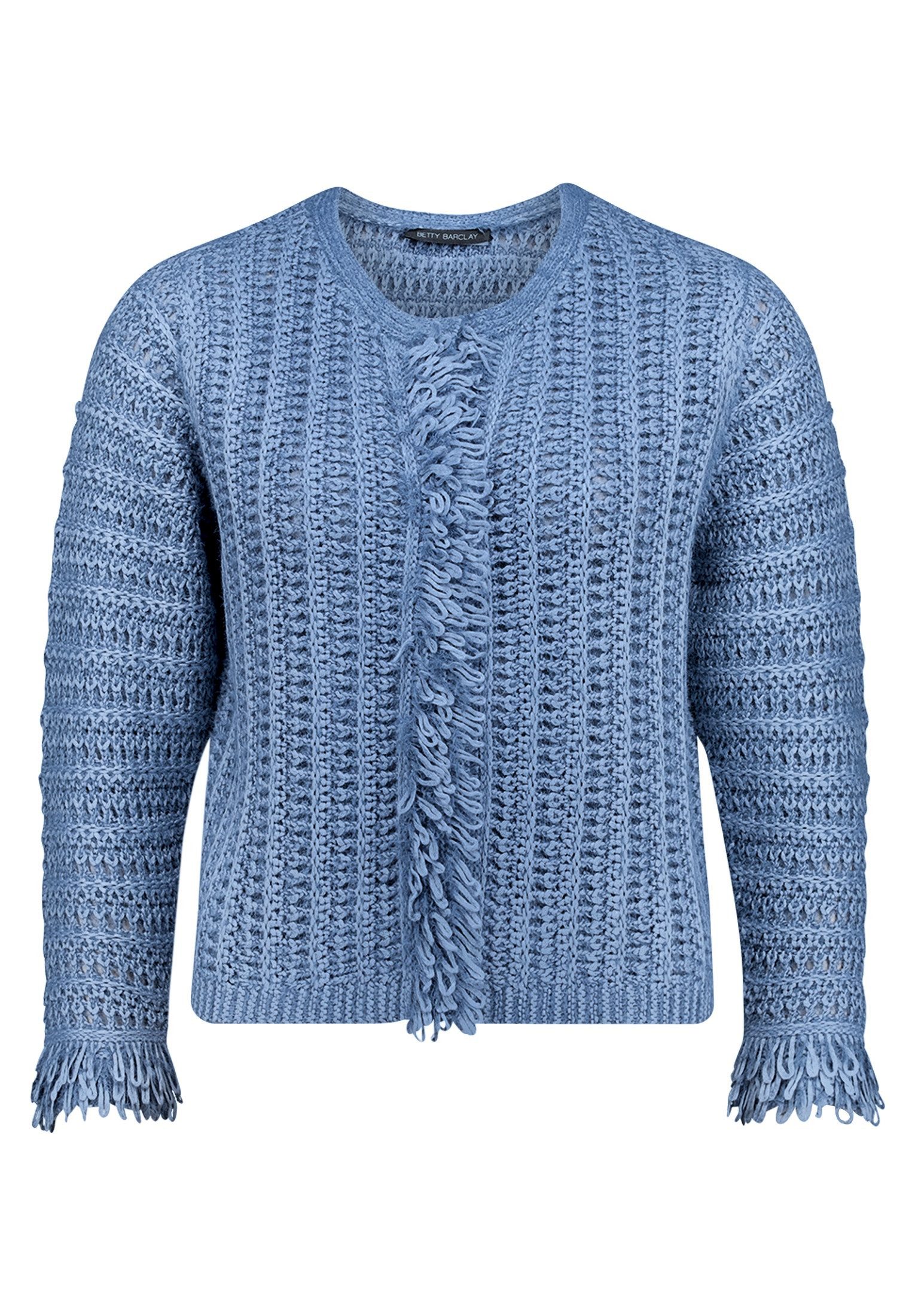 Betty Barclay Strickjacke Damen mit Fransen (1-tlg)