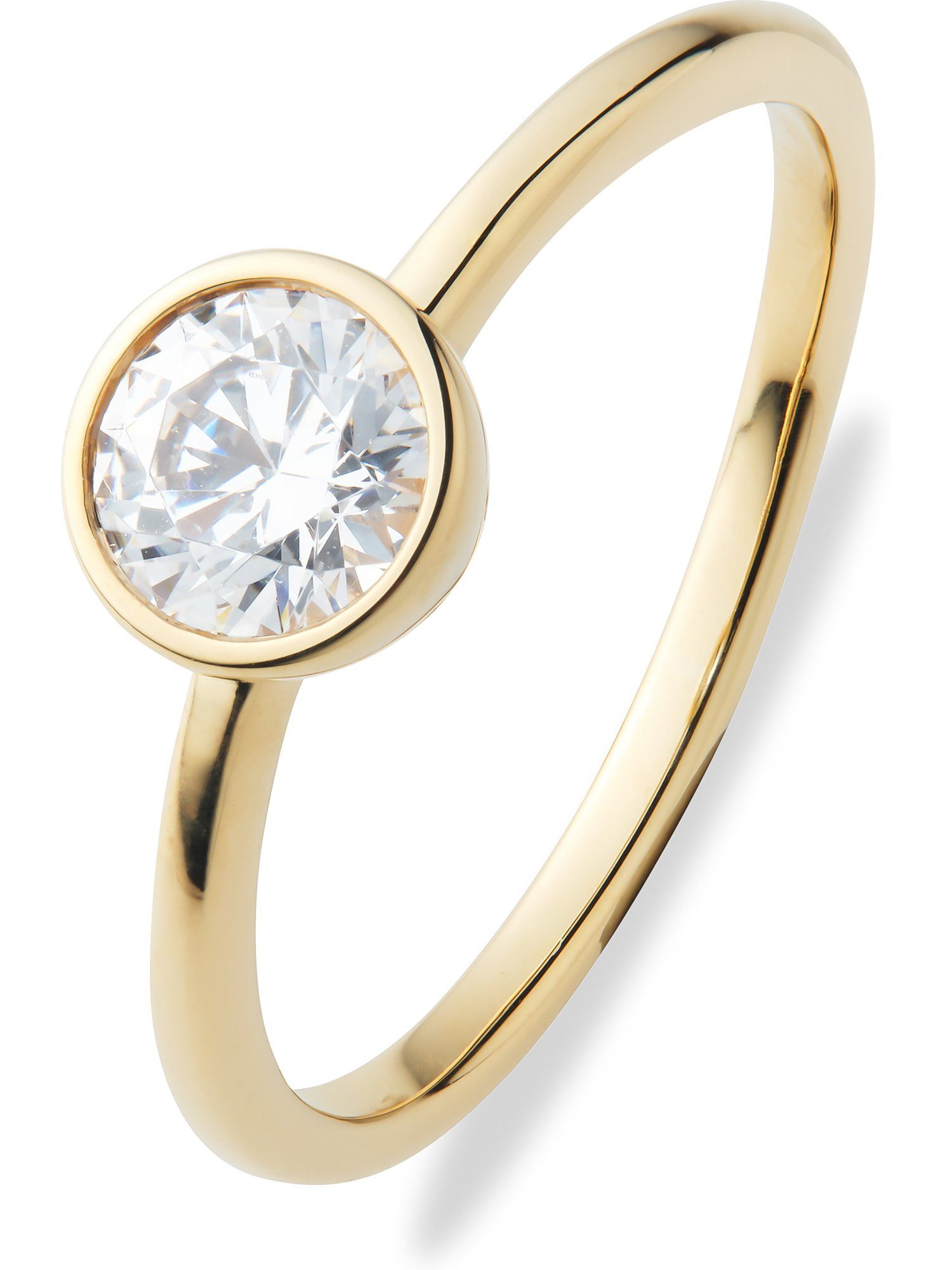 Diamantring CHRIST Damen-Damenring 585er Gelbgold 1 Diamant