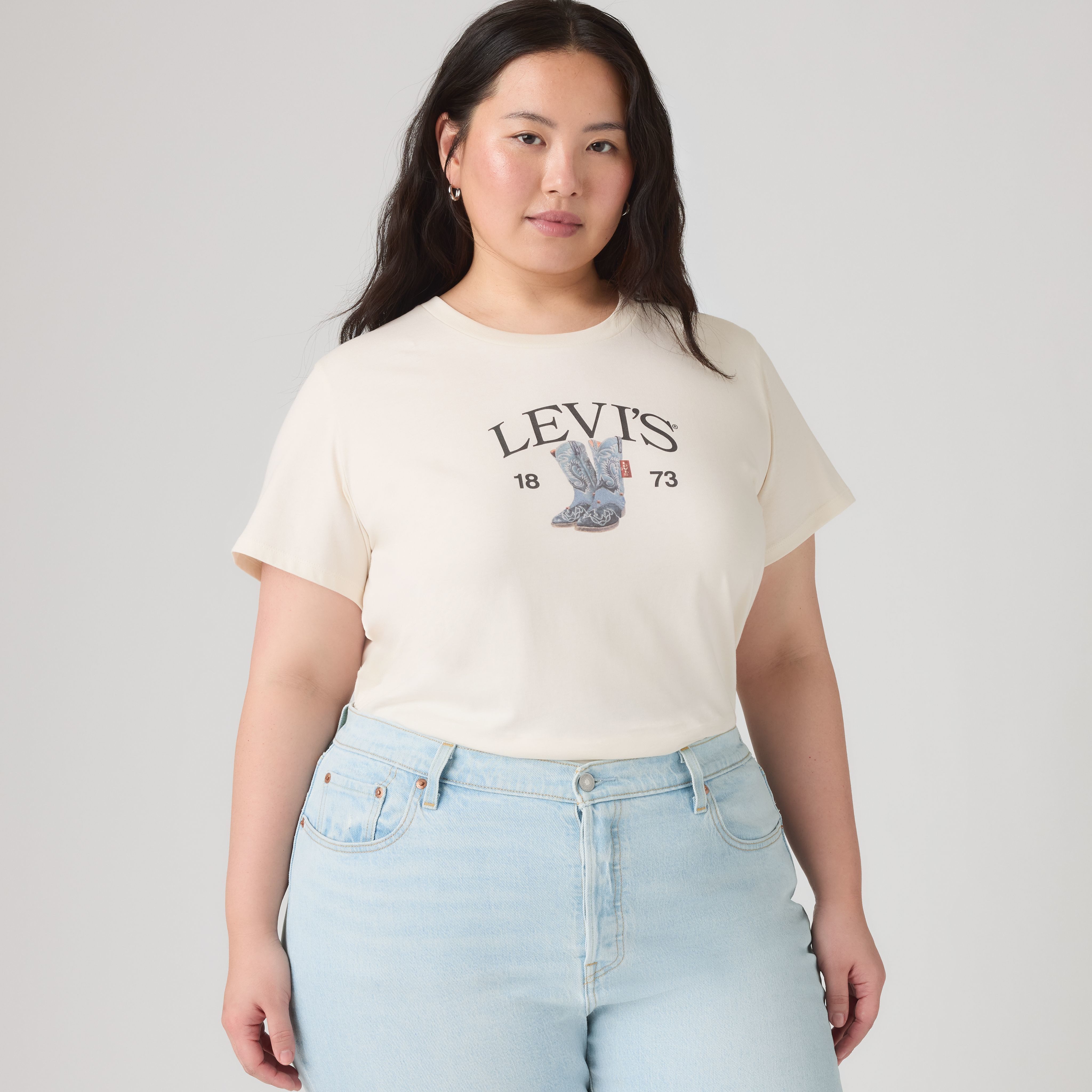 Levi's® Plus T-Shirt PL PERFECT TEE mit Logodruck