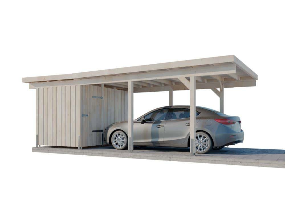 Thumbnail - Alpholz Einzelcarport Malmö, BxT: 358x730 cm