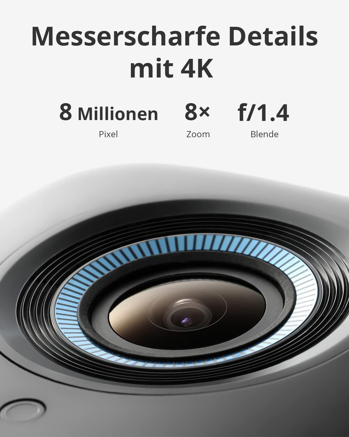 eufy Überwachungskamera eufyCam S300 3C Überwachungskamera 4K kabellose Überwachungskamera Set (3-tlg)