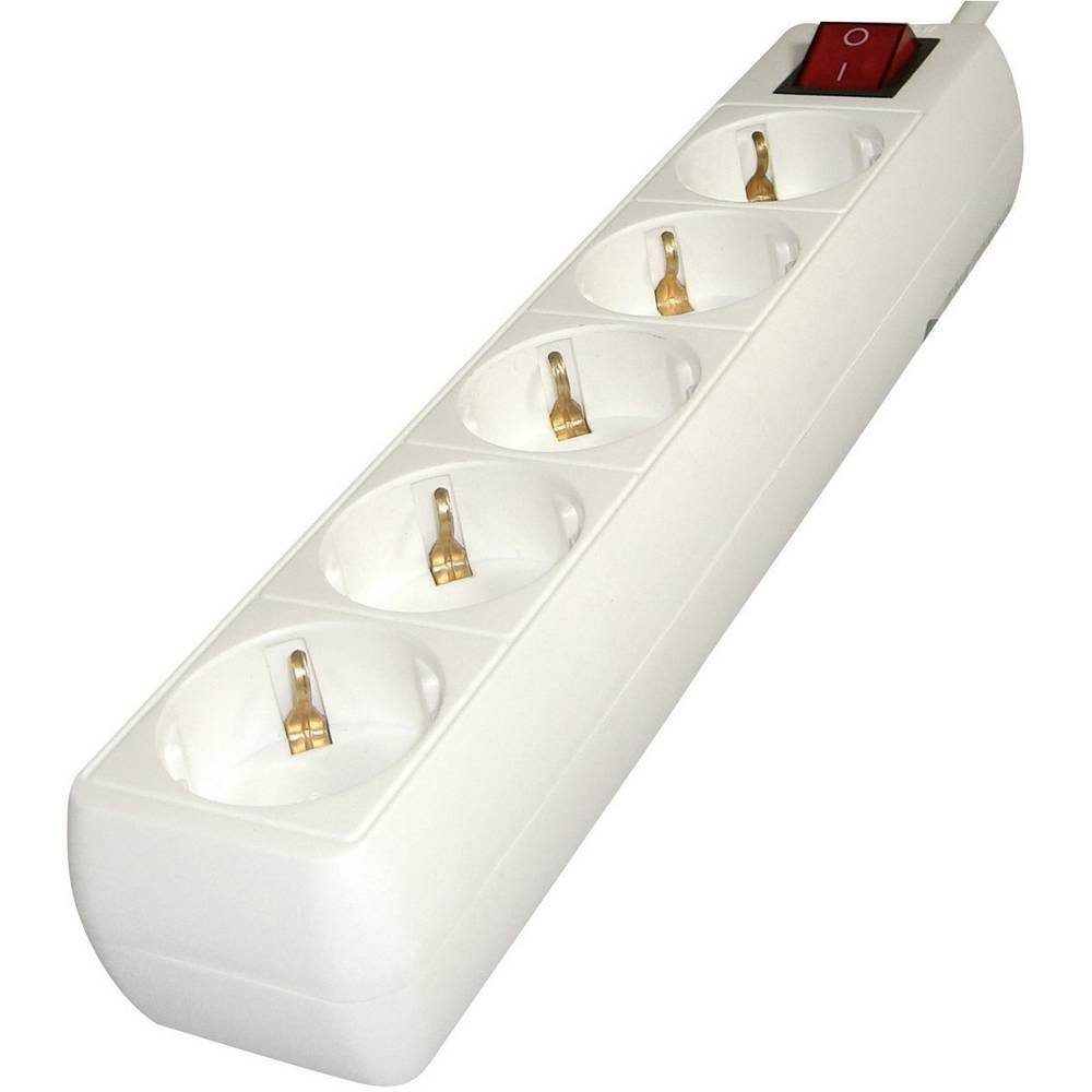 Überspannungsschutz-Steckdosenleisten 5fach mit Gembird Schalter Steckdosenleiste, Überspannungsschutz,