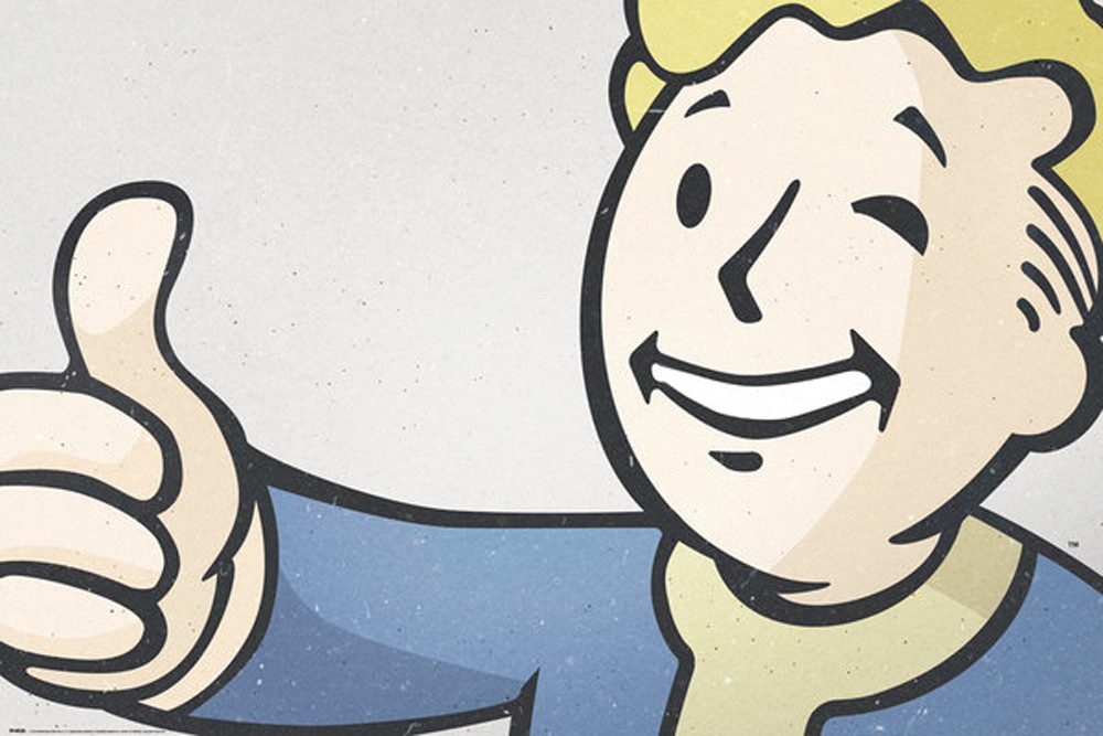 Poster Fallout 4 - Плакат - Vault Boy