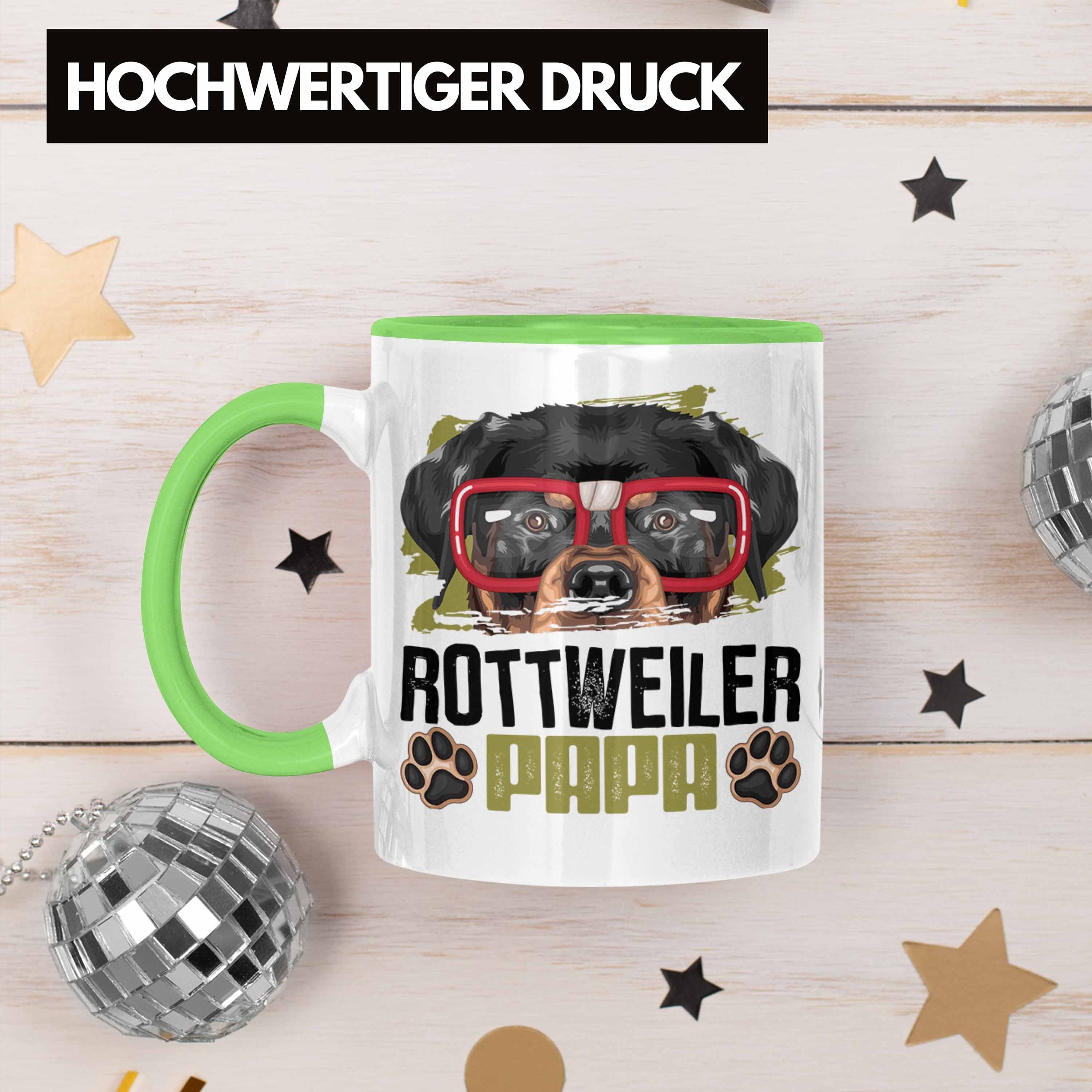 Geschenk Geschenkidee R Tasse Tasse Grün Papa Lustiger Rottweiler Trendation Besitzer Spruch