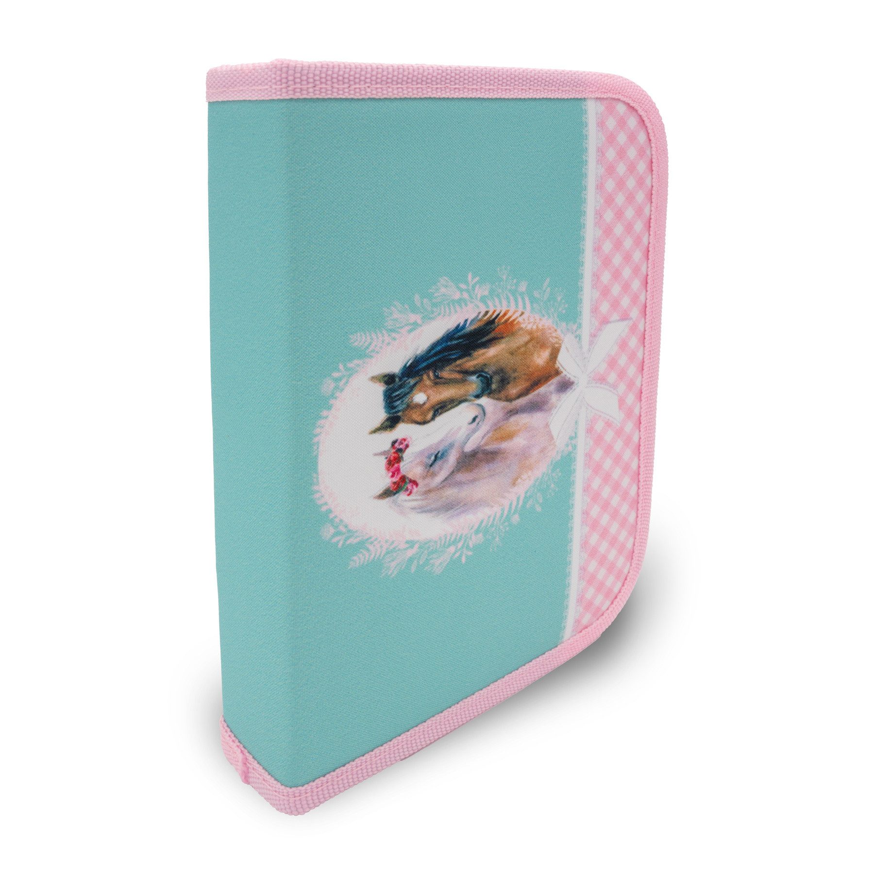 itenga Пеналы itenga Schüler-Etui Mäppchen Pferd 28 teilig 1-Zipper