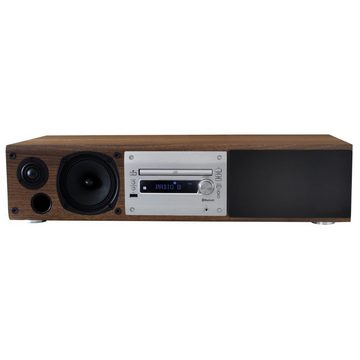 Soundmaster DAB1000 Kompaktanlage DAB+ CD-Player USB Bluetooth optischer Eingang Microanlage (DAB+, UKW-RDS, 50 W, Echtholz, Stereo, 50 Watt RMS, Fernsehanschluss, AUX, Bluetooth, NFC)