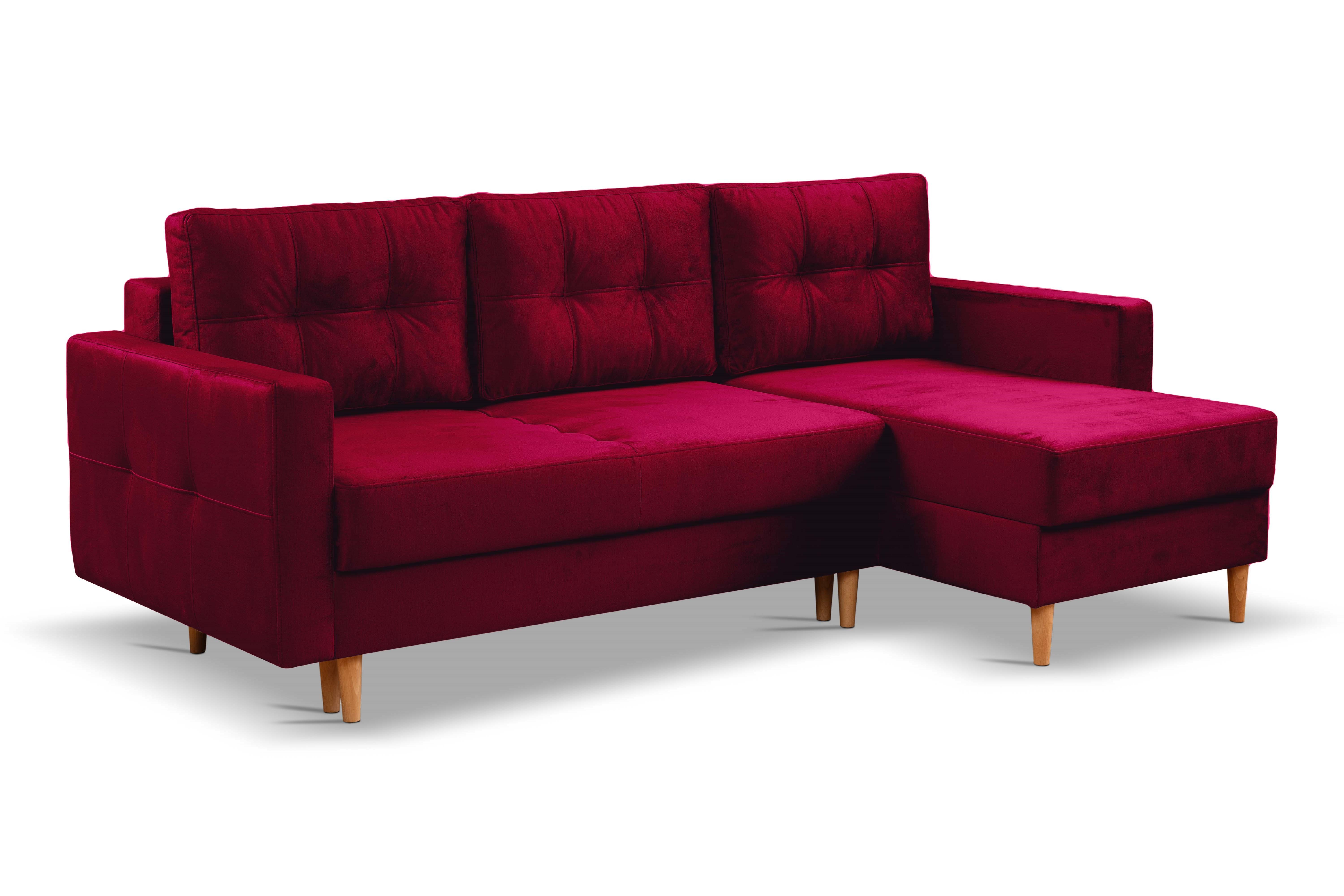 Kaiser Möbel Ecksofa mit schlaffunktion und bettkasten, L-Form Floro stoff günstig online kaufen