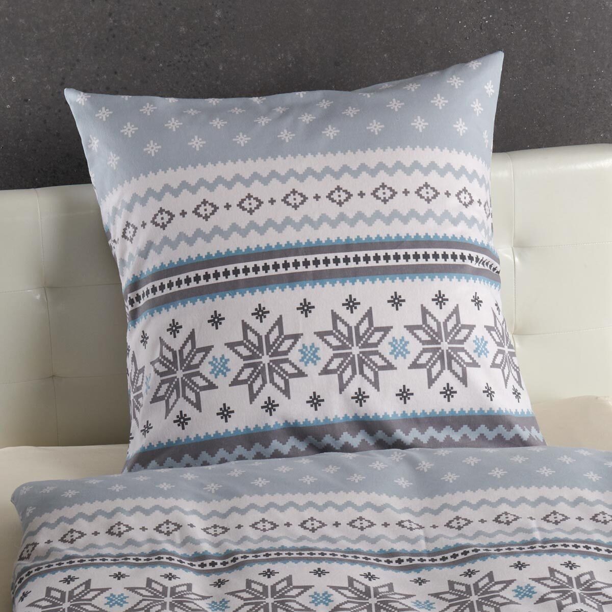 TRAUMSCHLAF Bettwäsche Schneeflocken, Biber, 2 teilig, hochwertige Biber Qu günstig online kaufen