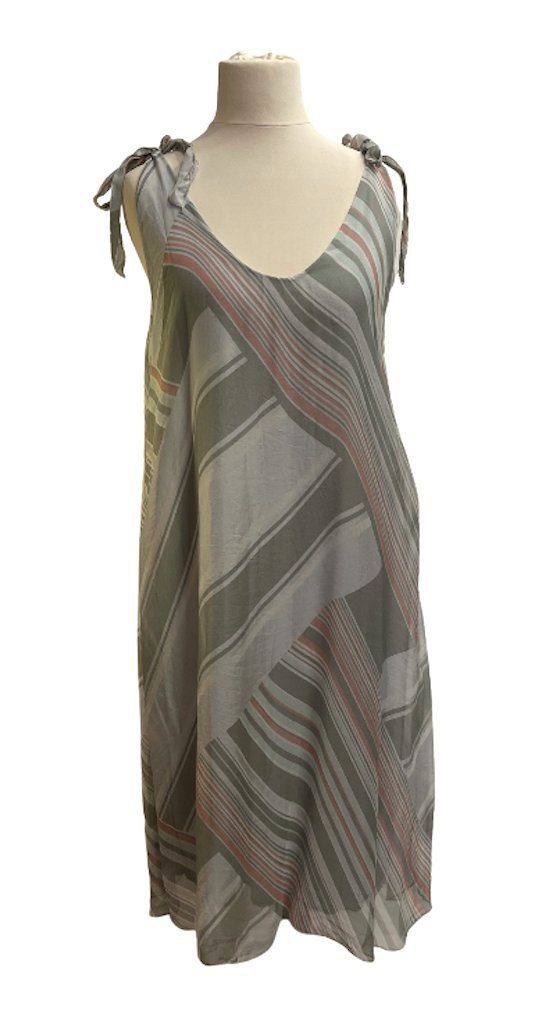 BZNA Sommerkleid Ibiza Empire Seidenkleid gestreift