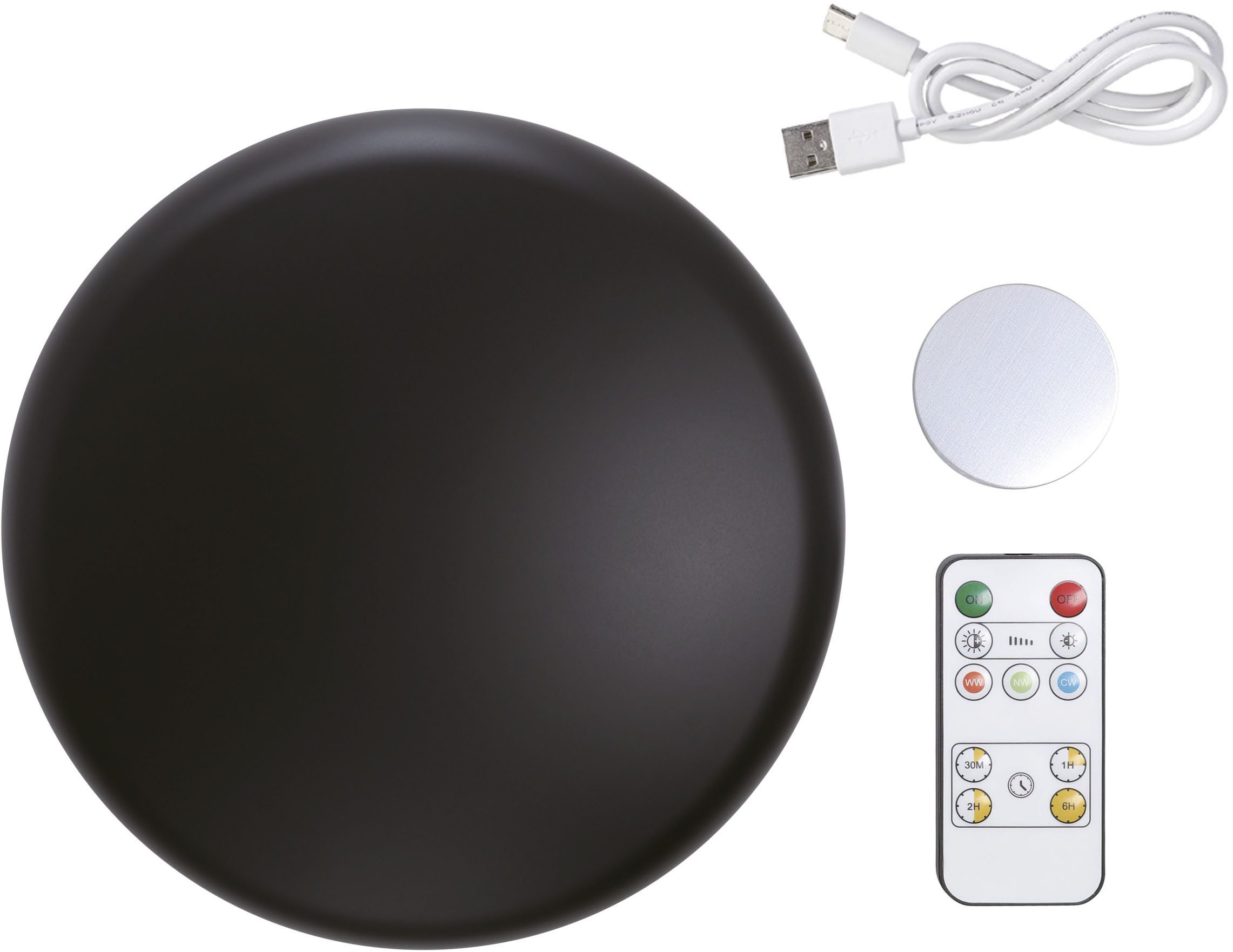 EGLO Wandleuchte PORCIANO Wandlampe - Kunststoff - LED - 2W - IP20, Dimmfunktion, Ein-/Ausschalter, Timerfunktion, dimmbar über Fernbedienung, mehrere Helligkeitsstufen, LED fest integriert, Warmweiß, Wandstrahler, Wandspot, Wohnzimmer, Flur, Schlafzimmer, H4 x Ø20 cm
