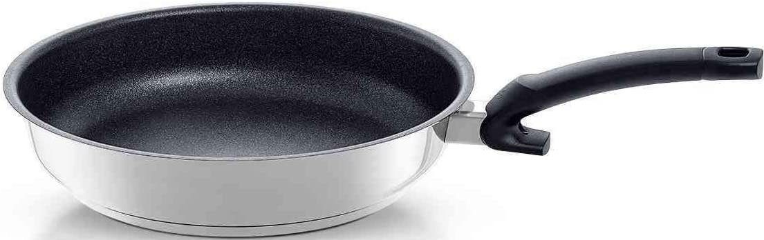 Fissler Bratpfanne Adamant® premium Edelstahlpfanne beschichtet, Edelstahl 18/0 (1-tlg), induktionsgeeignet, kratzfeste Antihaft-Beschichtung, Made in Germany