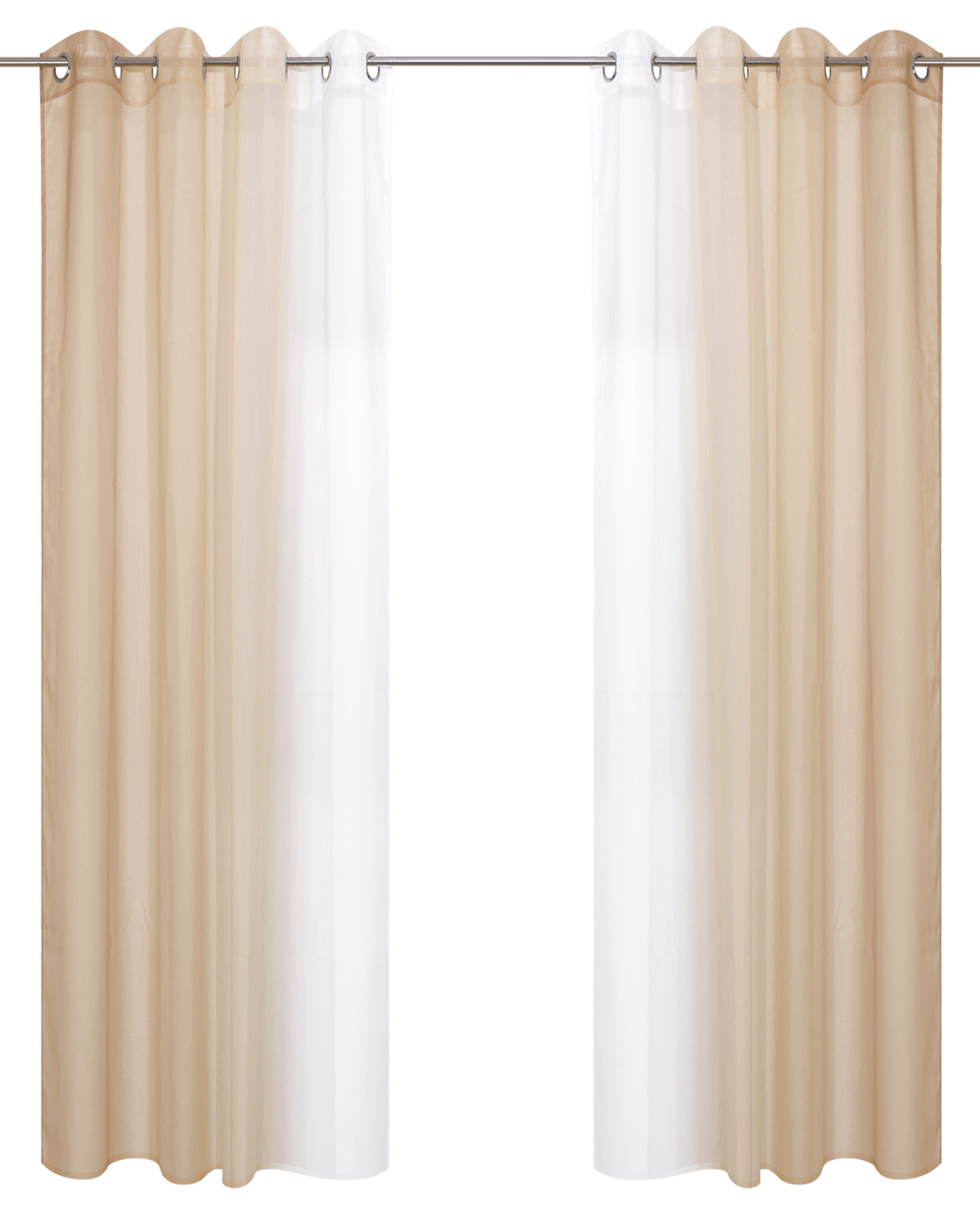 OTTO home Gardine Nivva (2 St), Ösen, transparent, Transparent, Ösen- Aufhängung, Pflegeleicht, 2er Set